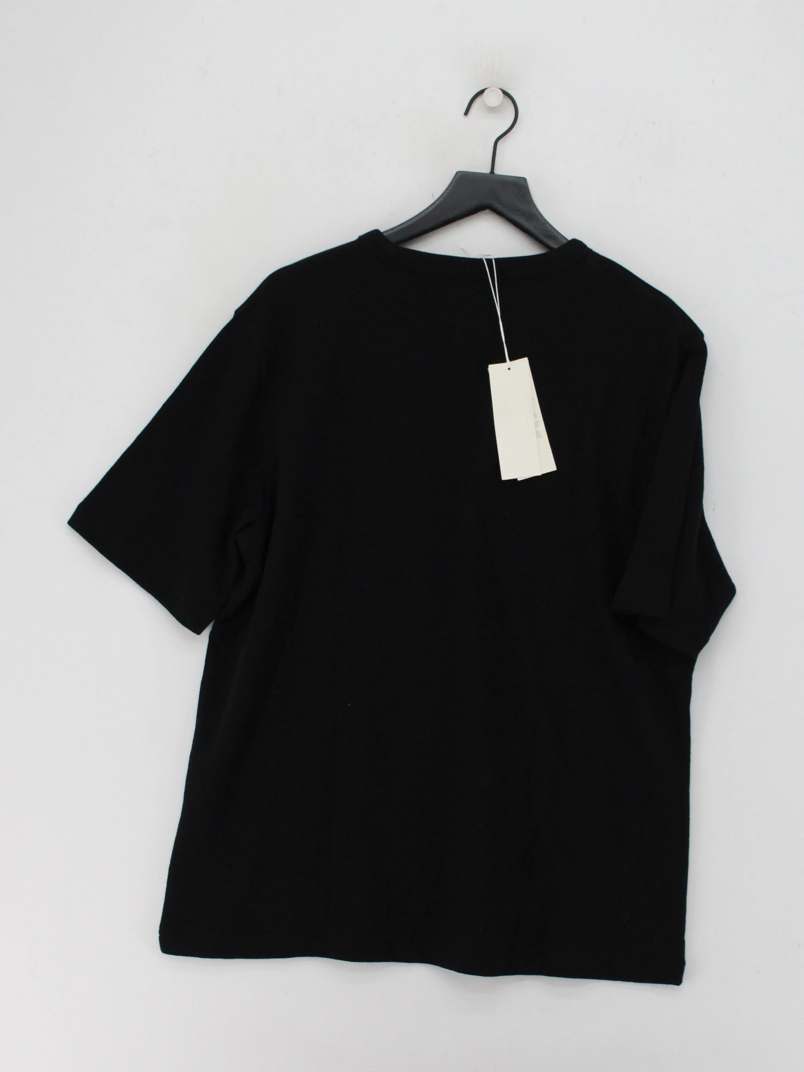 Arket Men's T-Shirt M Black 100% Cotton Basic New with tags - Image 2