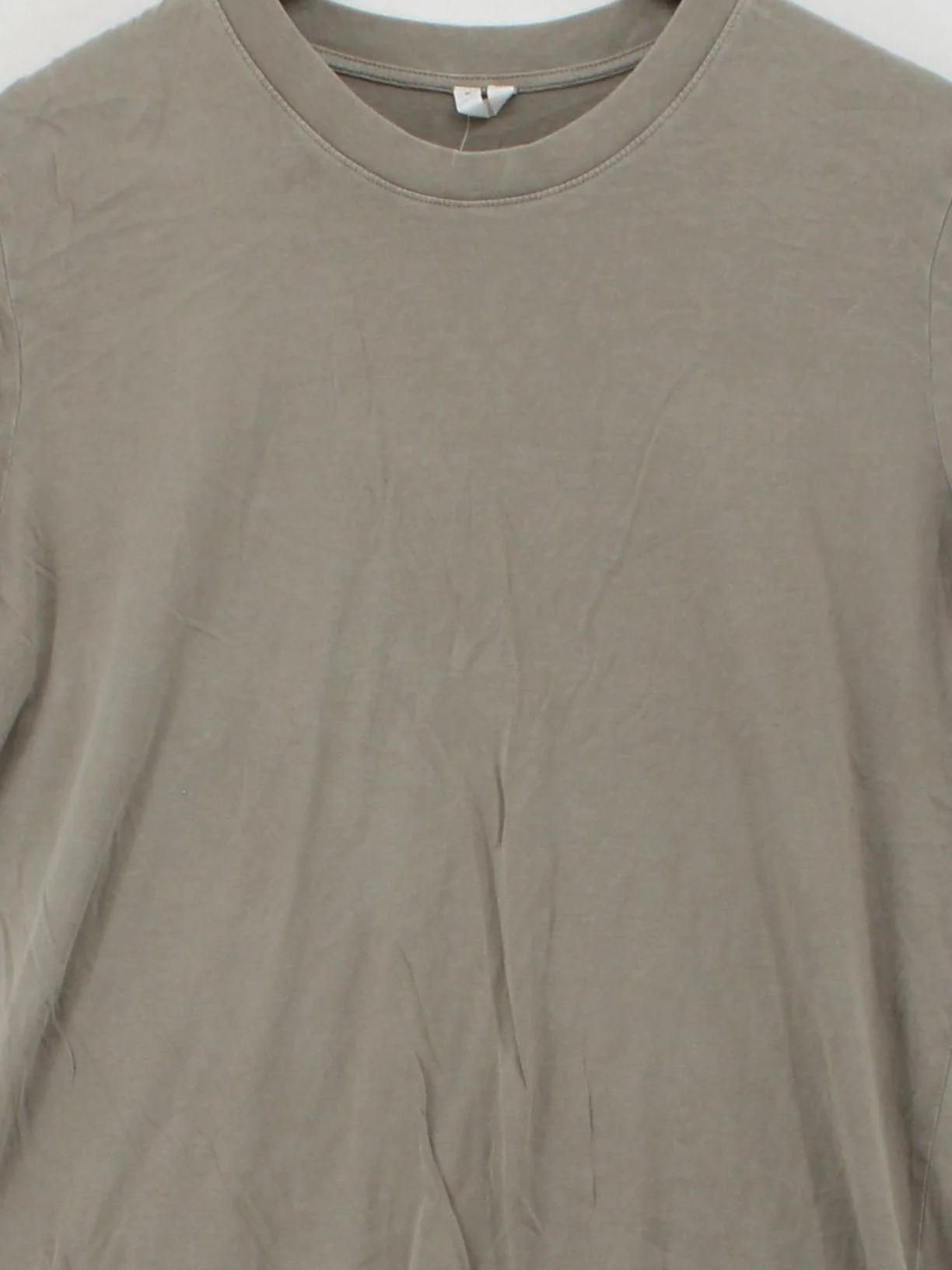 Arket Men's T-Shirt S Tan 100% Cotton Basic - Image 3