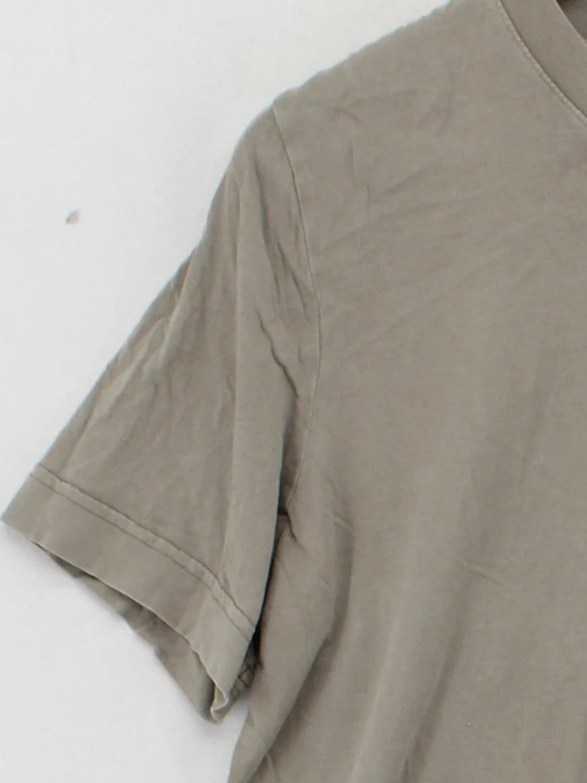 Arket Men's T-Shirt S Tan 100% Cotton Basic - Image 4