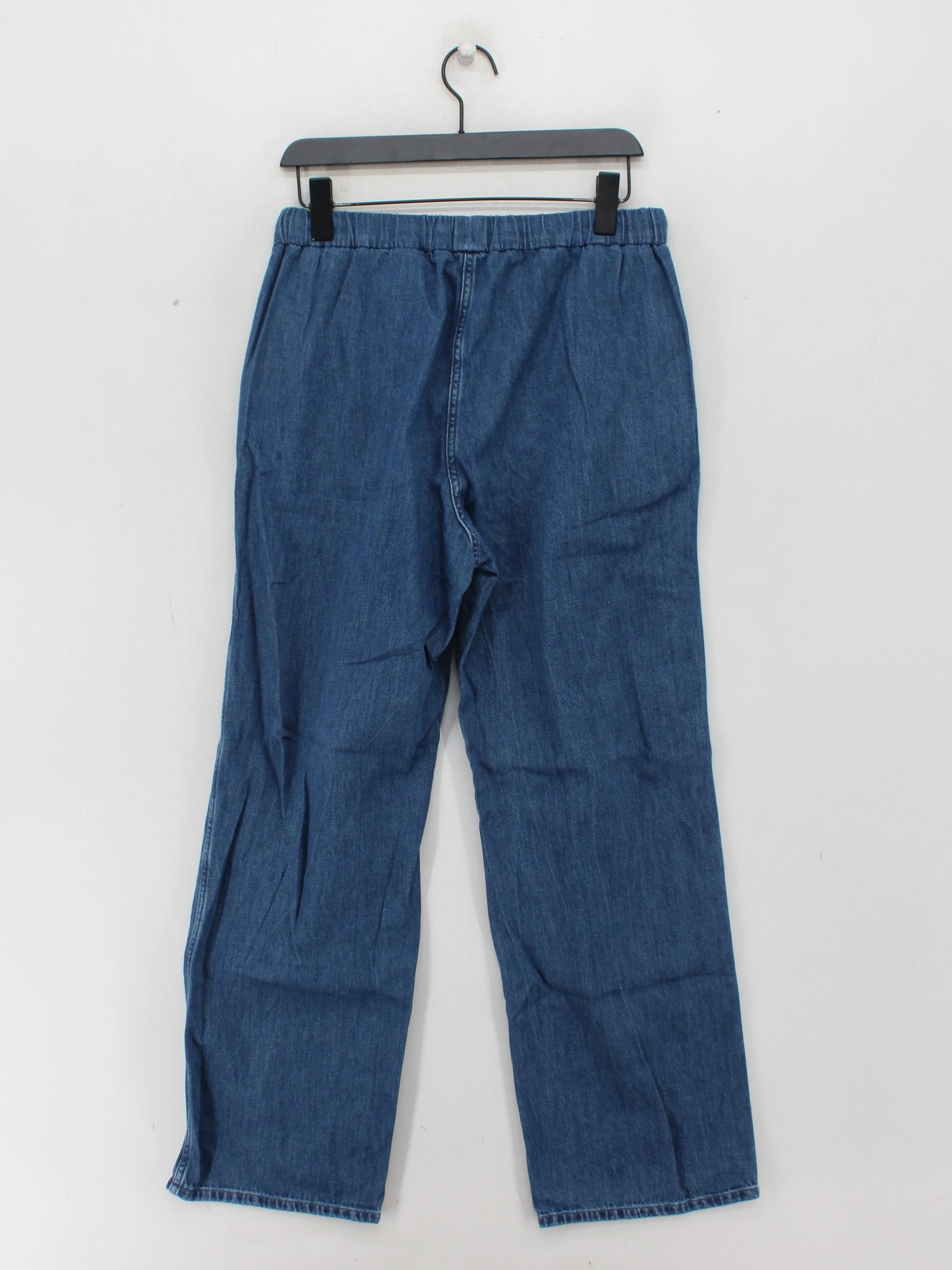 Arket Men's Trousers M Blue 100% Cotton Wide-Leg Chino - Image 2