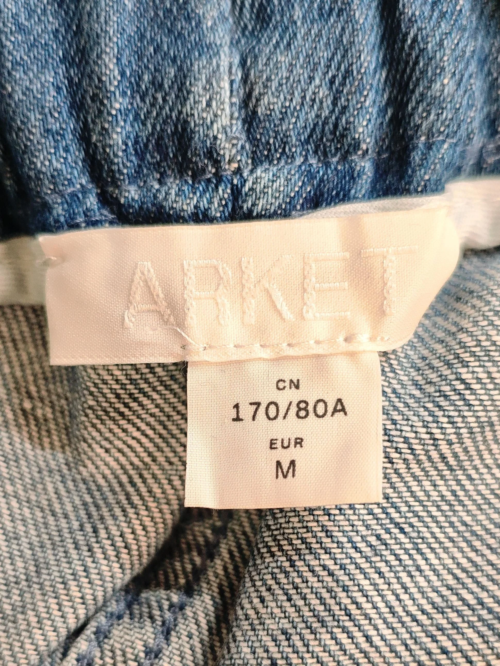 Arket Men's Trousers M Blue 100% Cotton Wide-Leg Chino - Image 5