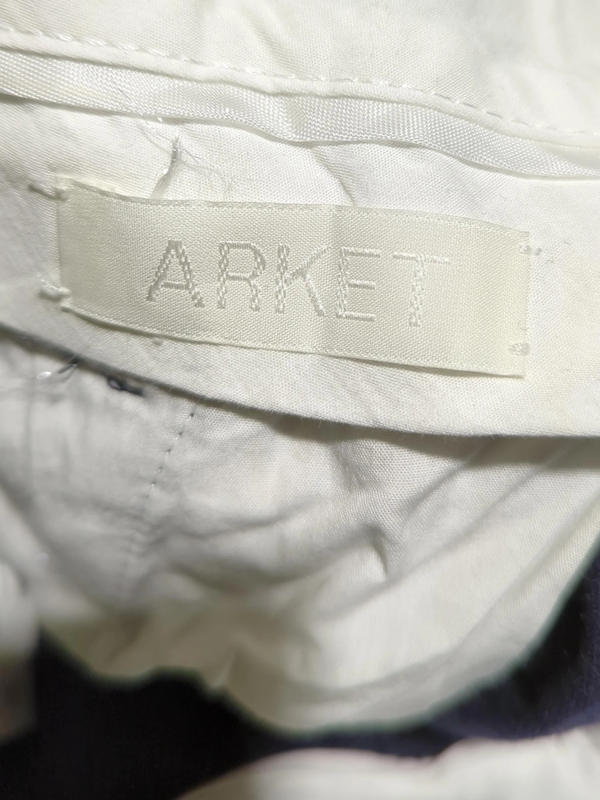 Arket Men's Trousers W 29 in Black Striped Wool with Elastane Wide-Leg Chino - Image 5
