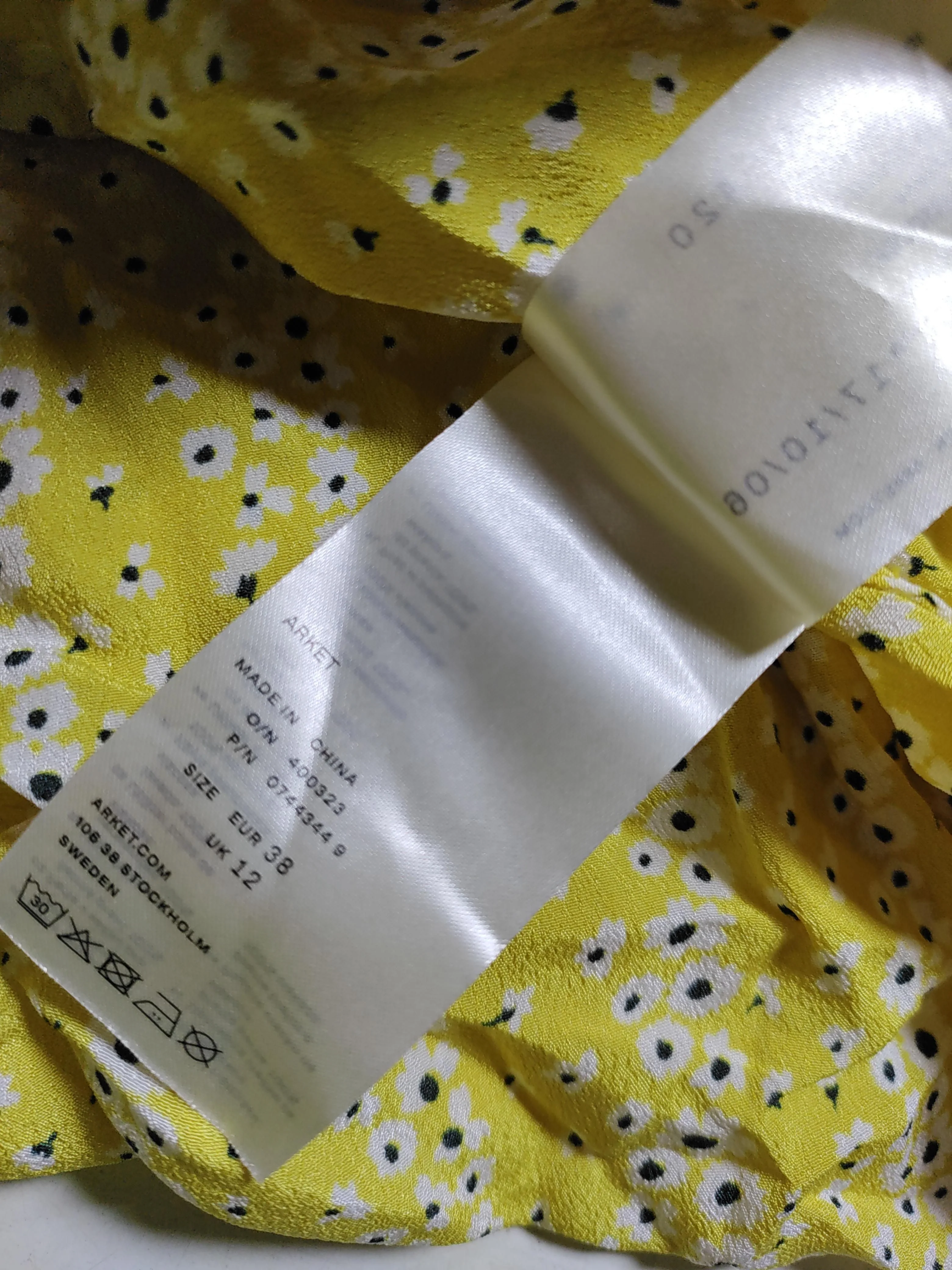 Arket Shirt Maxi Dress UK12 in Yellow - Image 5