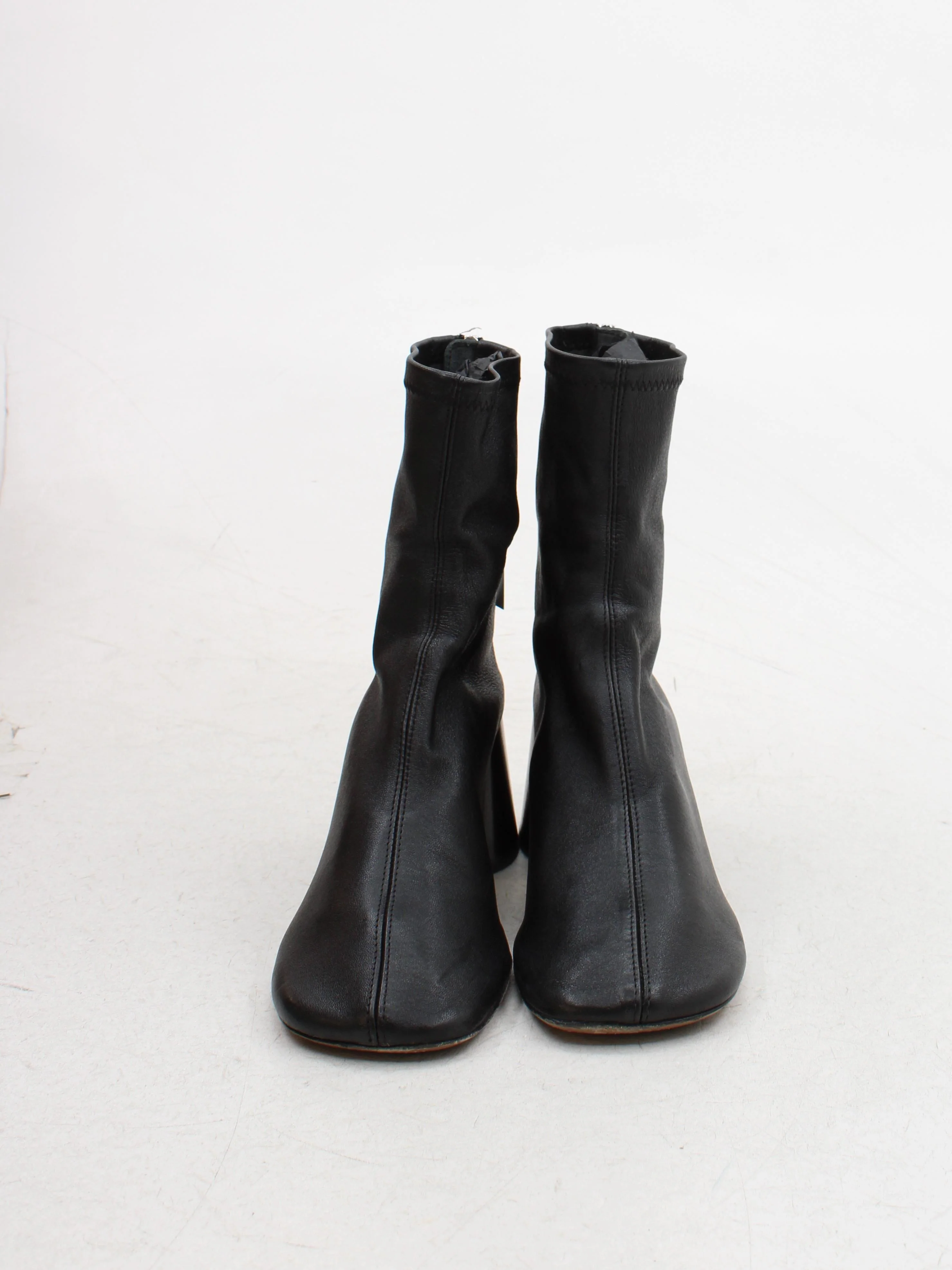 Arket Women's Boots UK 5 Black 100% Leather Combat - Image 2