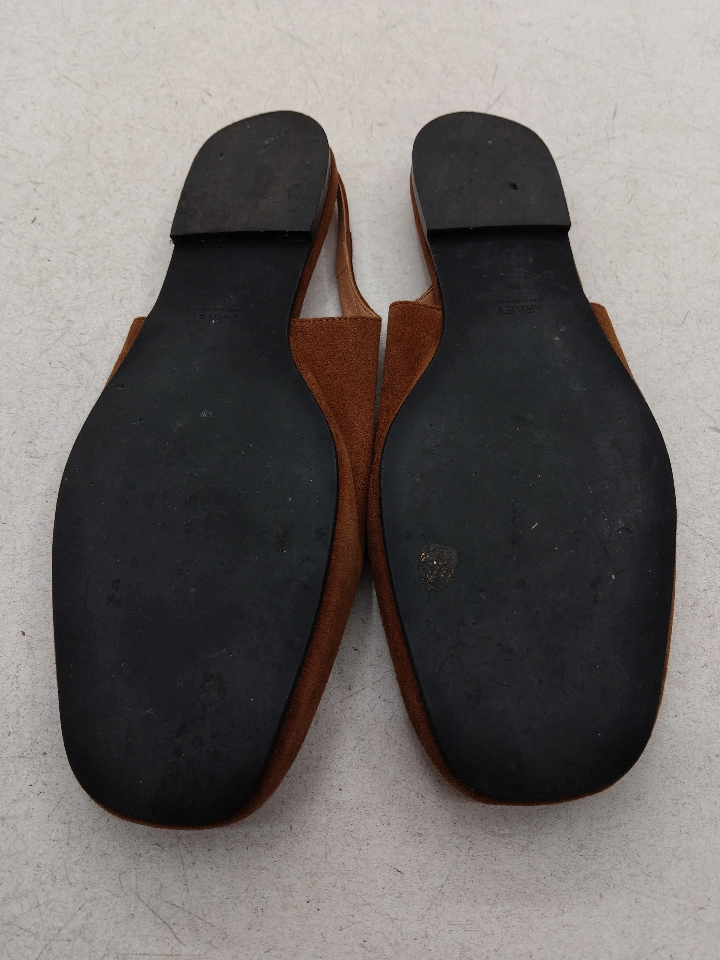 Arket Women's Flat Shoes UK 6 Brown Suede with Leather Ballet - Image 7