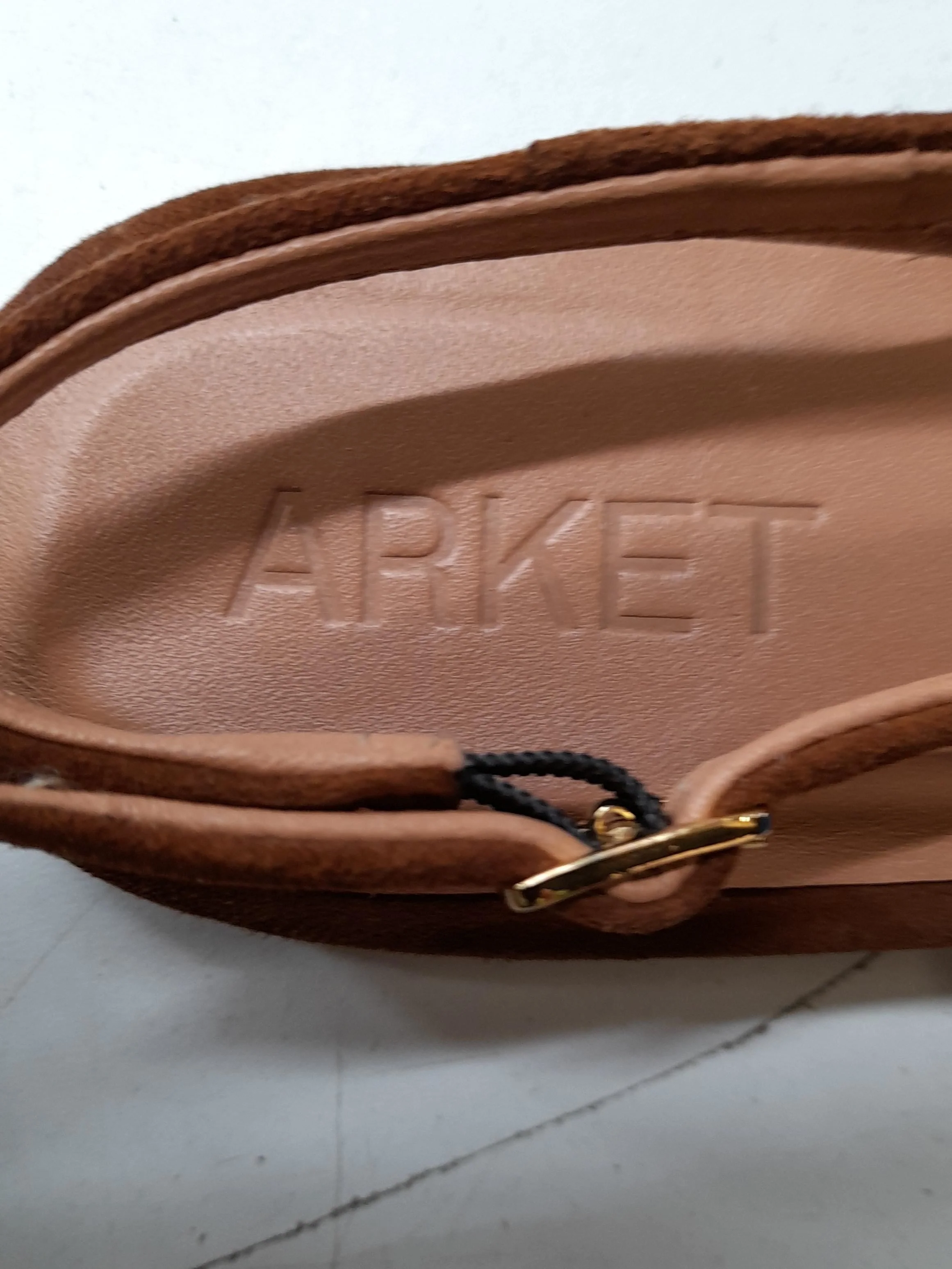 Arket Women's Flat Shoes UK 6 Brown Suede with Leather Ballet - Image 8