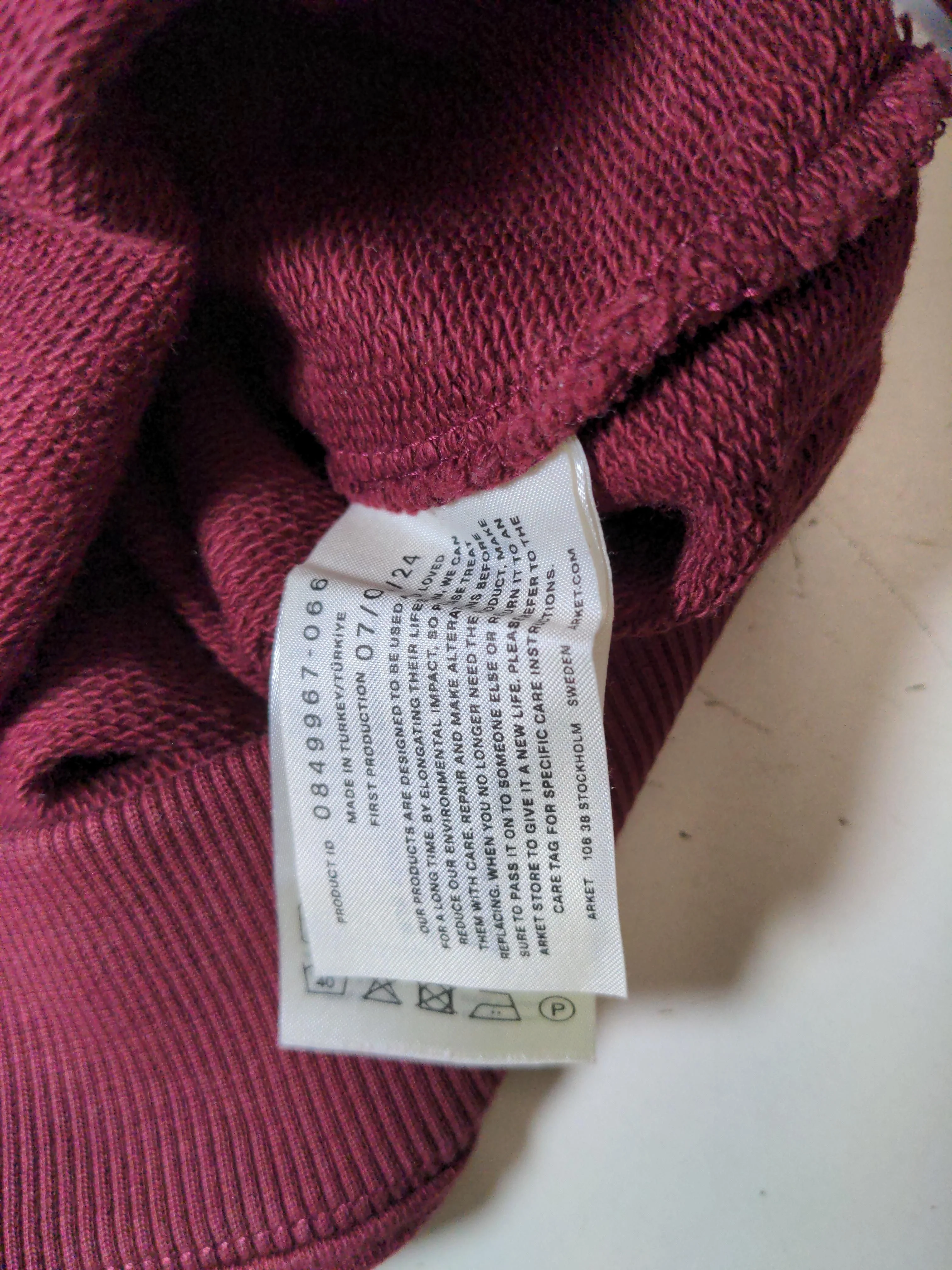 Arket Women's Hoodie XS Red 100% Cotton Pullover - Image 8