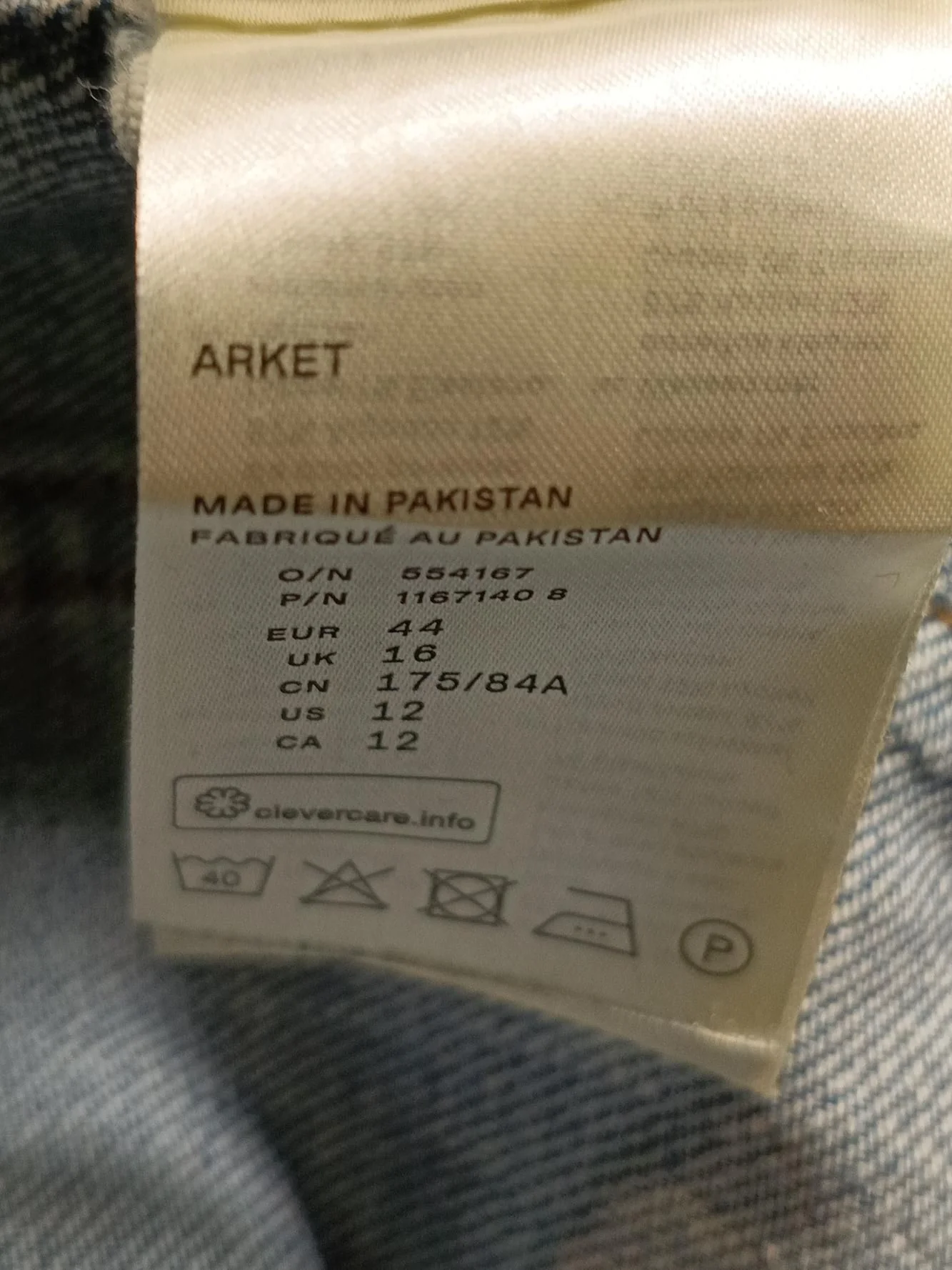 Arket Women's Jeans UK 16 Blue Cotton with Lyocell Modal, Elastane Wide-Leg - Image 5