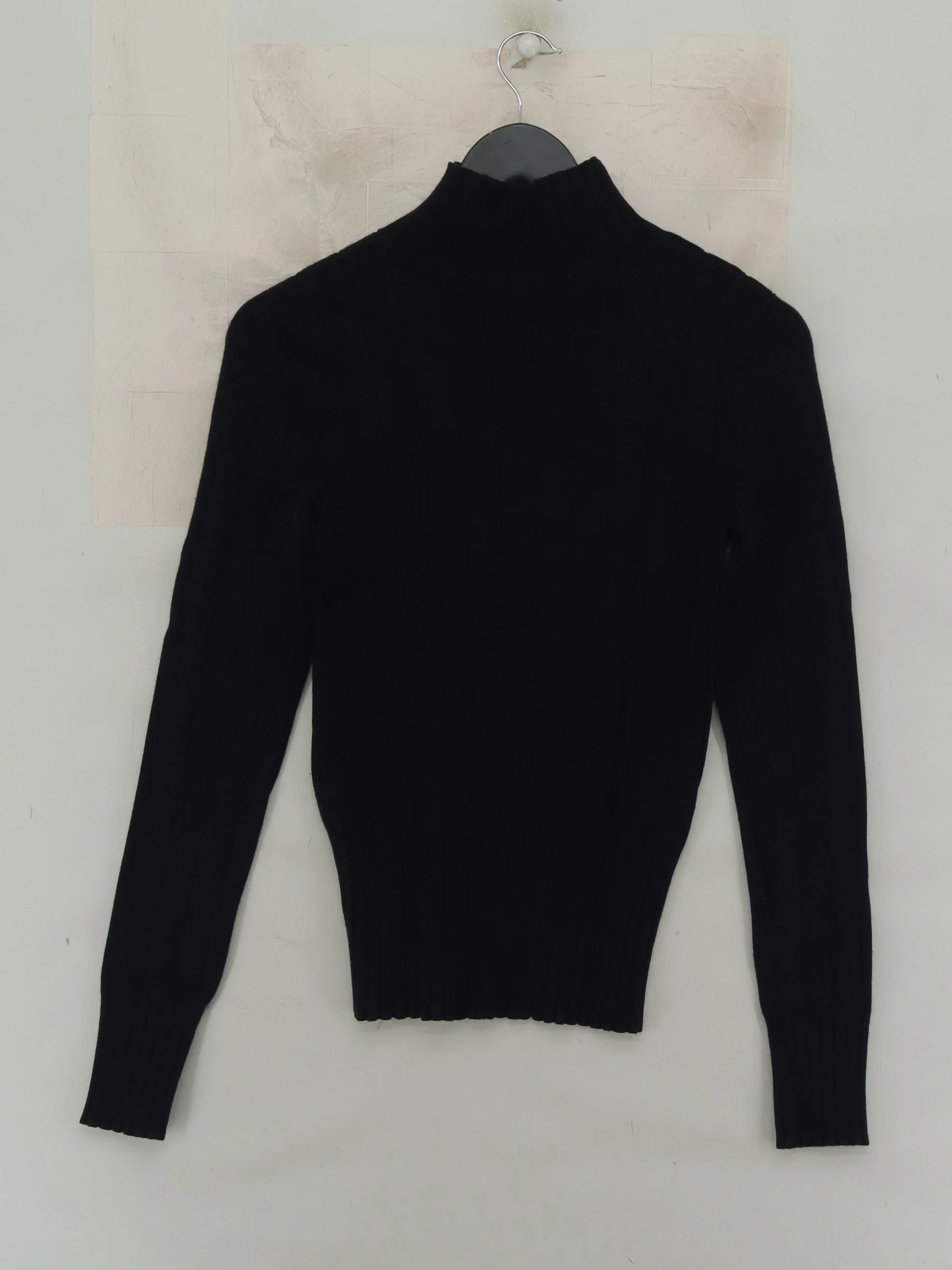 Arket Women's Jumper S Black 100% Wool High Neck Pullover - Image 2