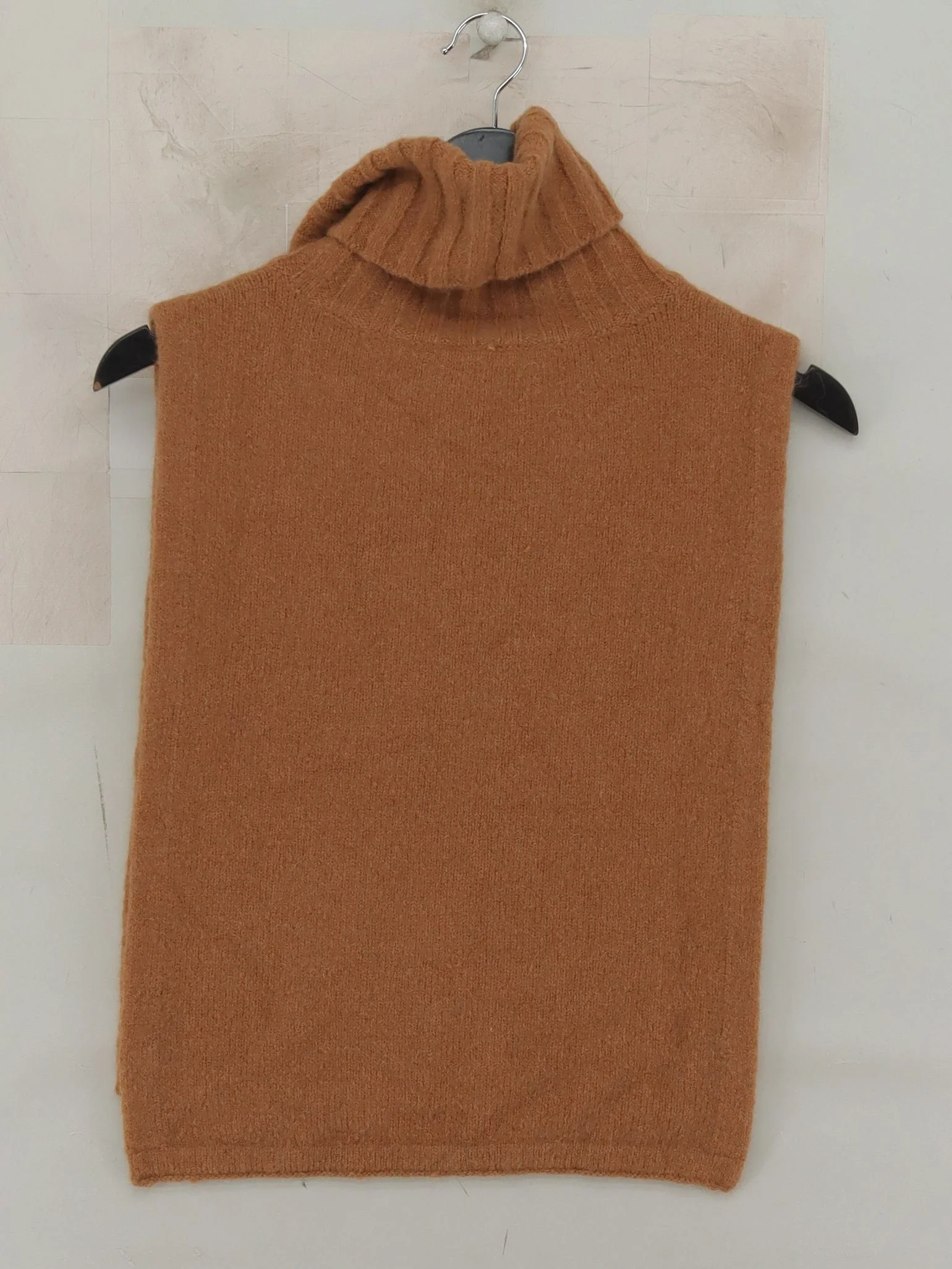 Arket Women's Jumper Tan Other with Wool, Polyamide Roll Neck Vest - Image 2
