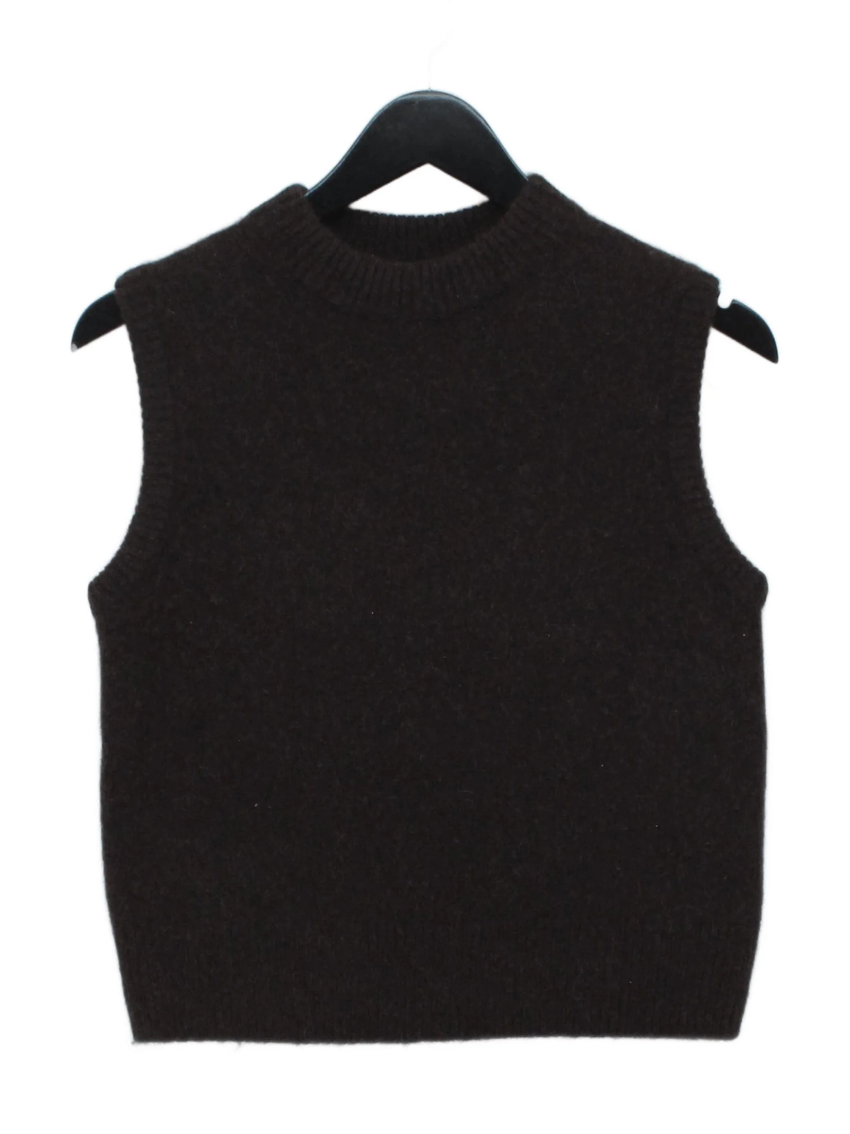 Arket Women's Jumper XS Brown Other with Wool, Polyamide Crew Neck Vest