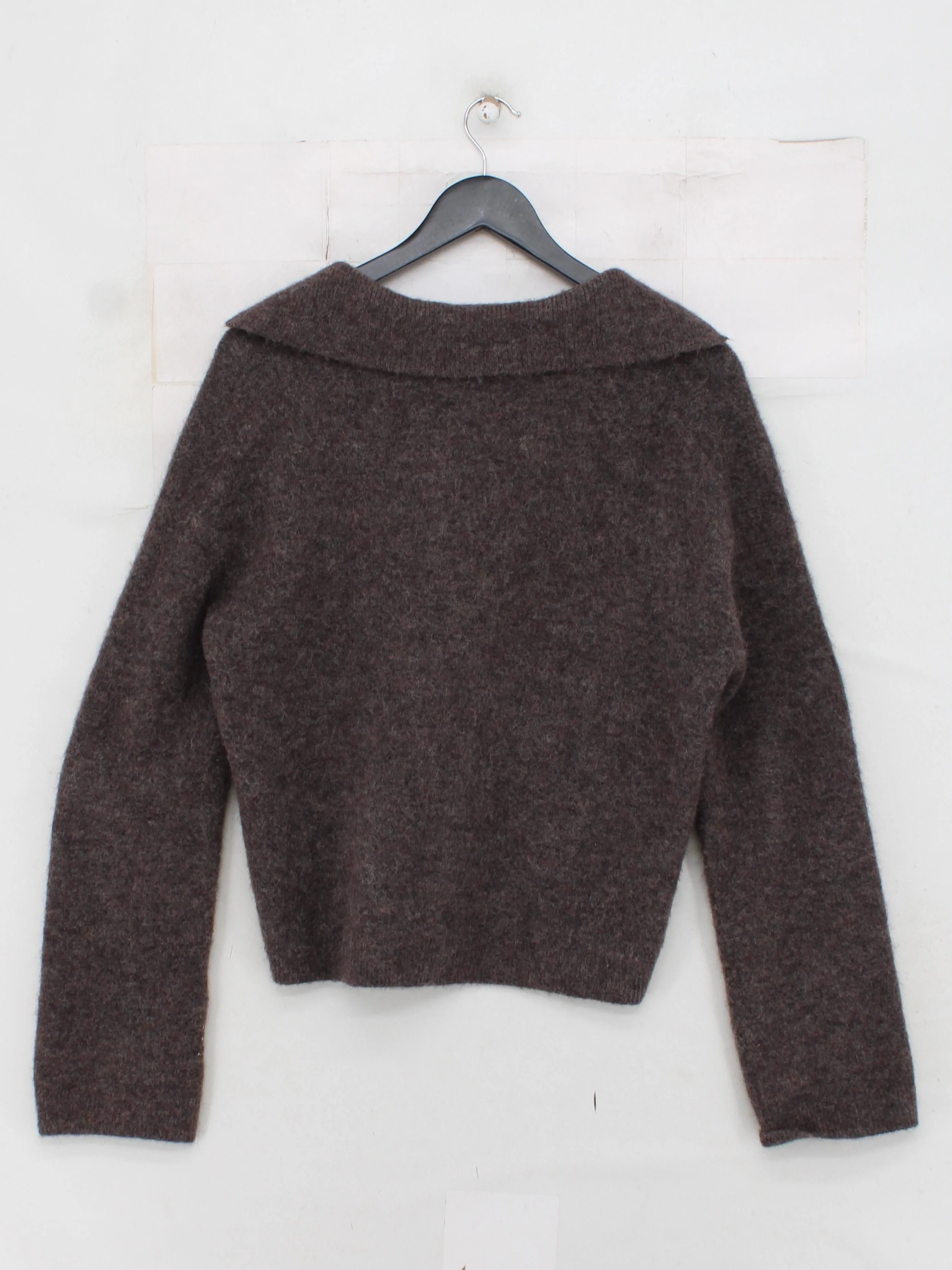 Arket Women's Jumper XXS Brown Polyester with Wool, Elastane, Other Pullover - Image 2