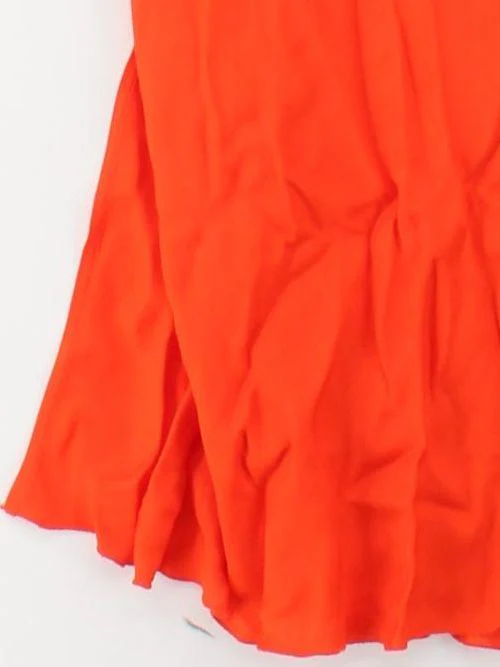 Arket Women's Maxi Skirt UK 16 Orange 100% Viscose Long Maxi - Image 4