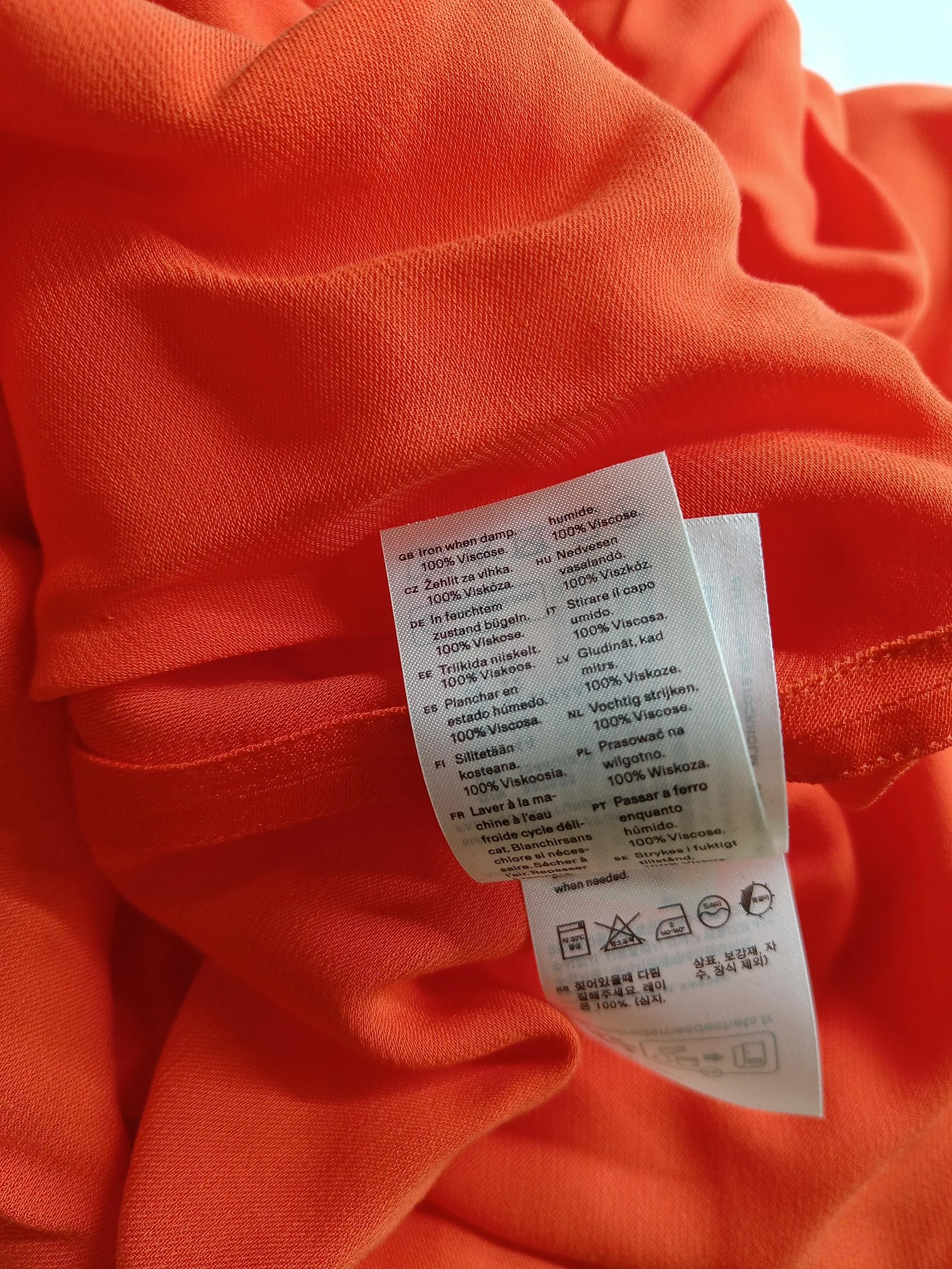 Arket Women's Maxi Skirt UK 16 Orange 100% Viscose Long Maxi - Image 6