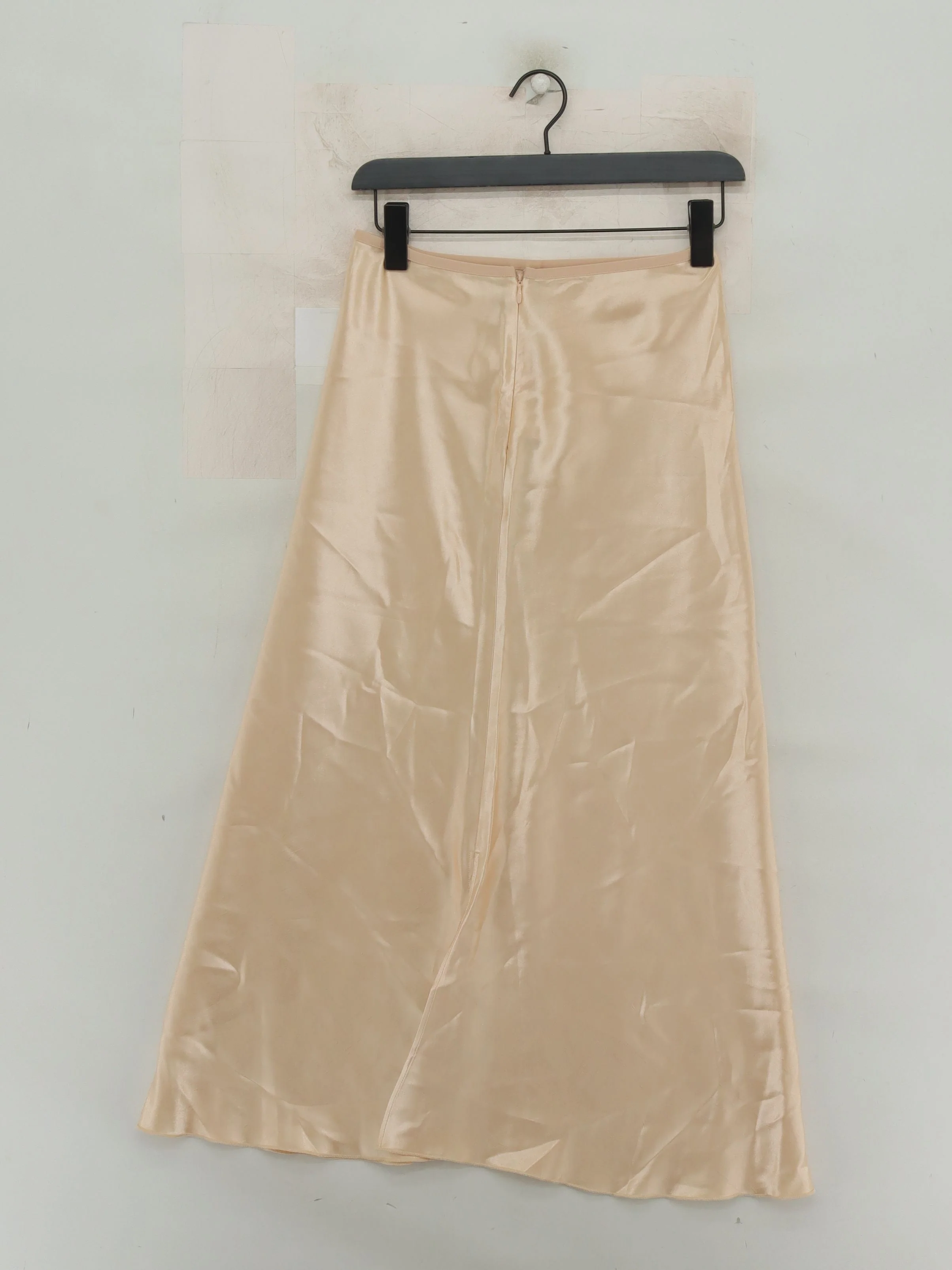 Arket Women's Midi Skirt M Cream 100% Acetate Midi A-Line - Image 2