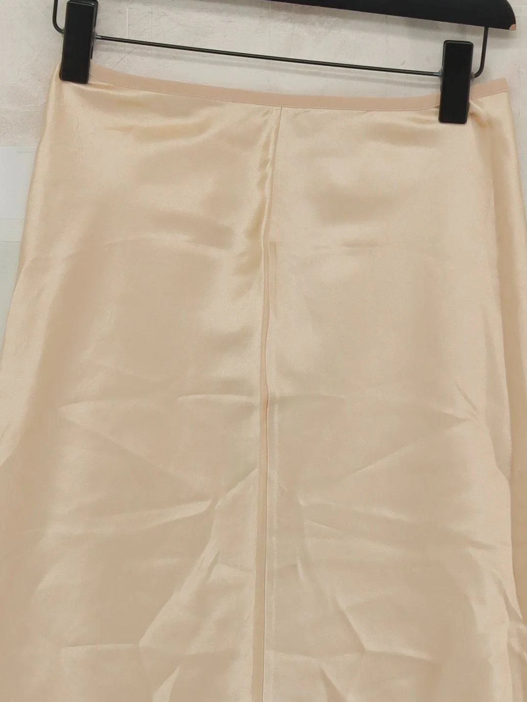 Arket Women's Midi Skirt M Cream 100% Acetate Midi A-Line - Image 3