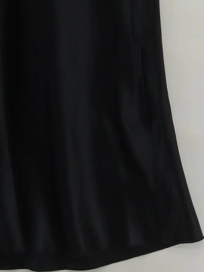 Arket Women's Midi Skirt UK 8 Black 100% Acetate Midi Straight & Pencil - Image 4