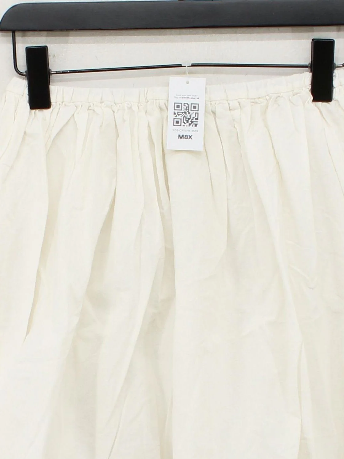 Arket Women's Mini Skirt S White 100% Cotton Short Mini - Image 3