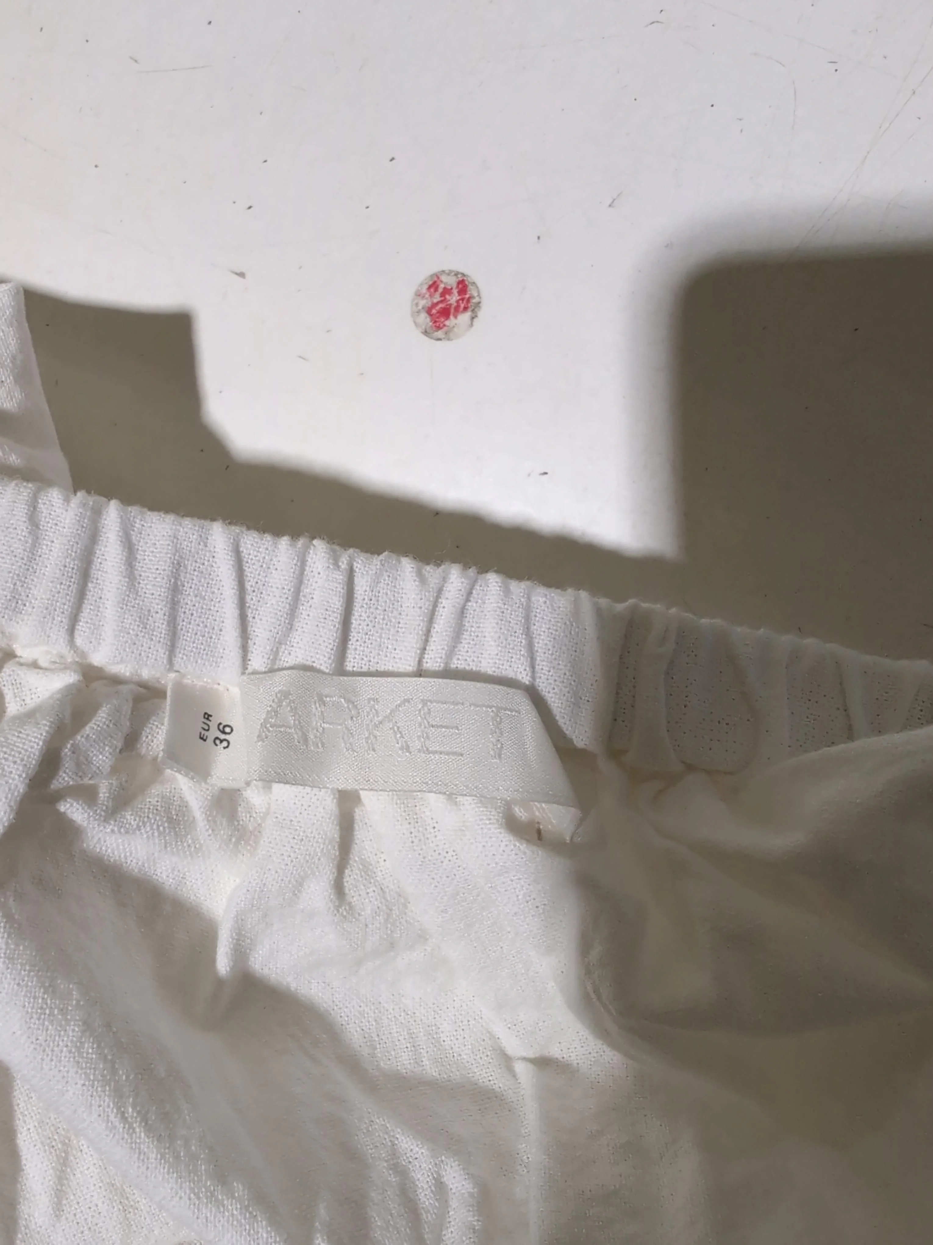 Arket Women's Mini Skirt S White 100% Cotton Short Mini - Image 5