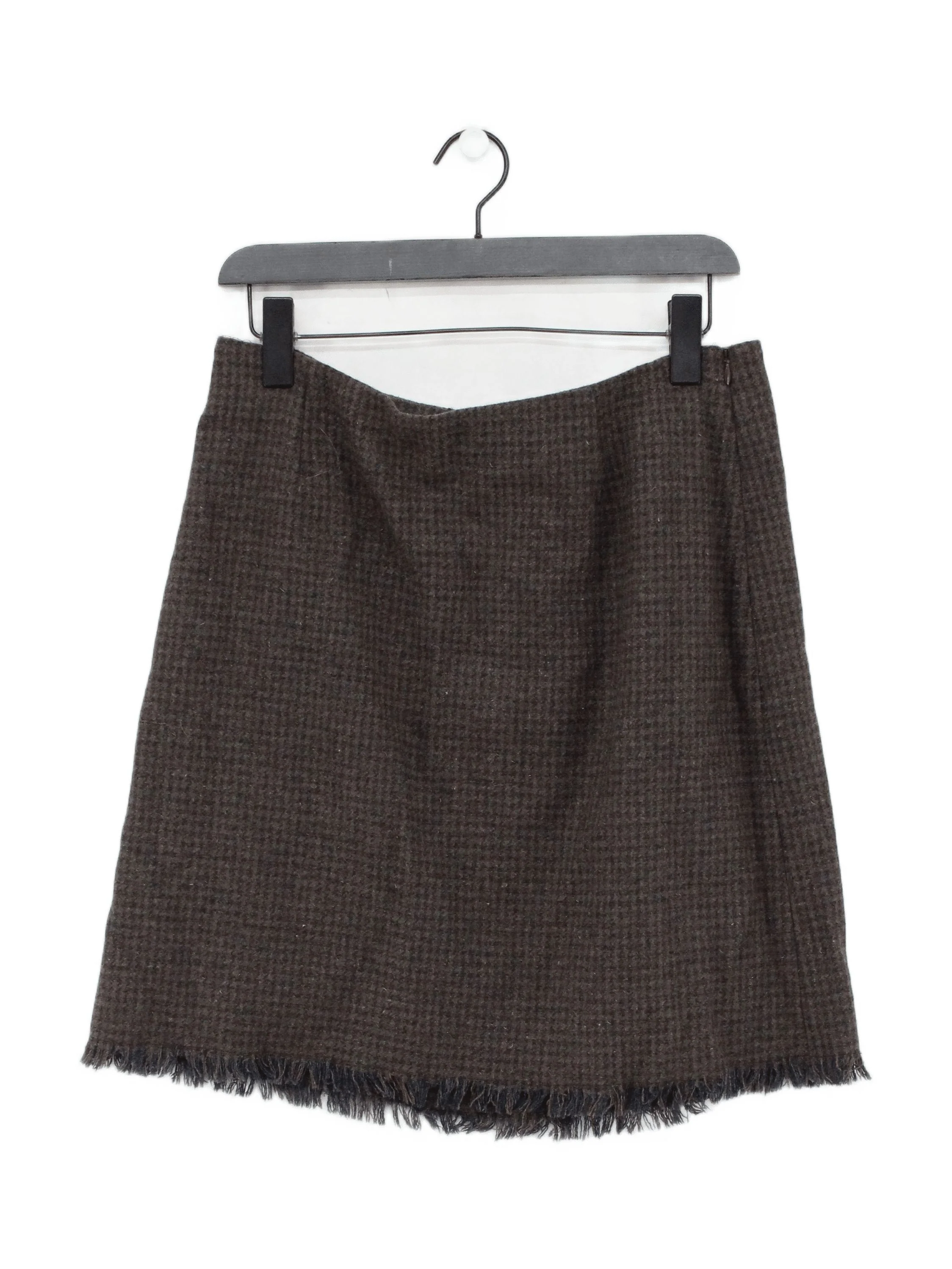 Arket Women's Mini Skirt UK 16 Brown Wool