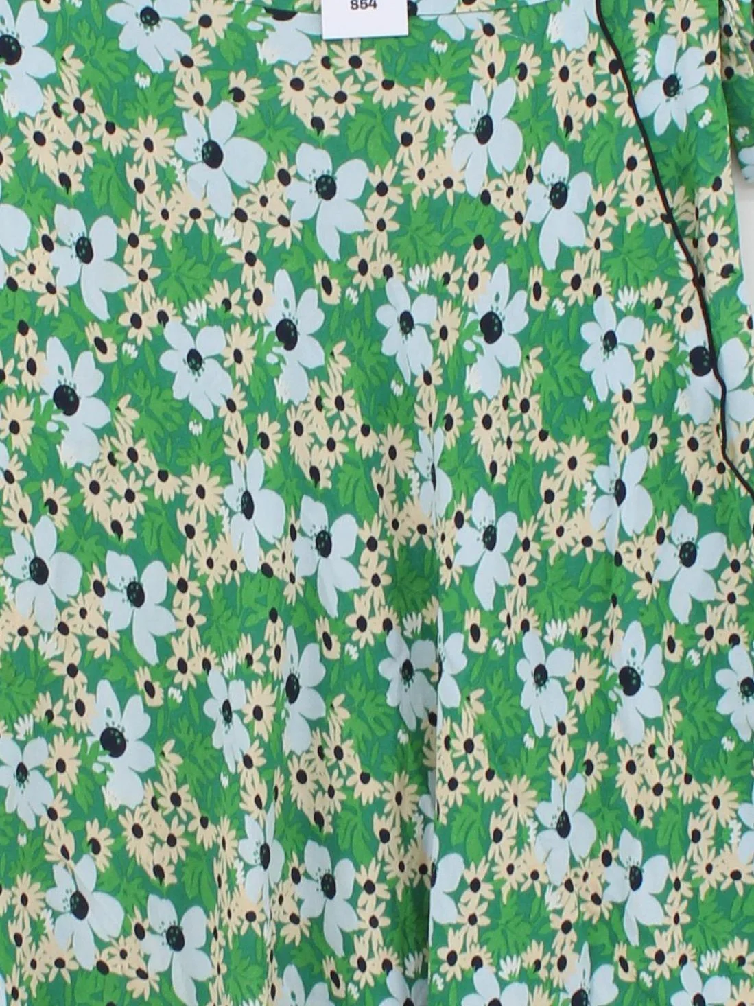 Arket Women's Mini Skirt XS Green Floral 100% Viscose Short Mini - Image 3