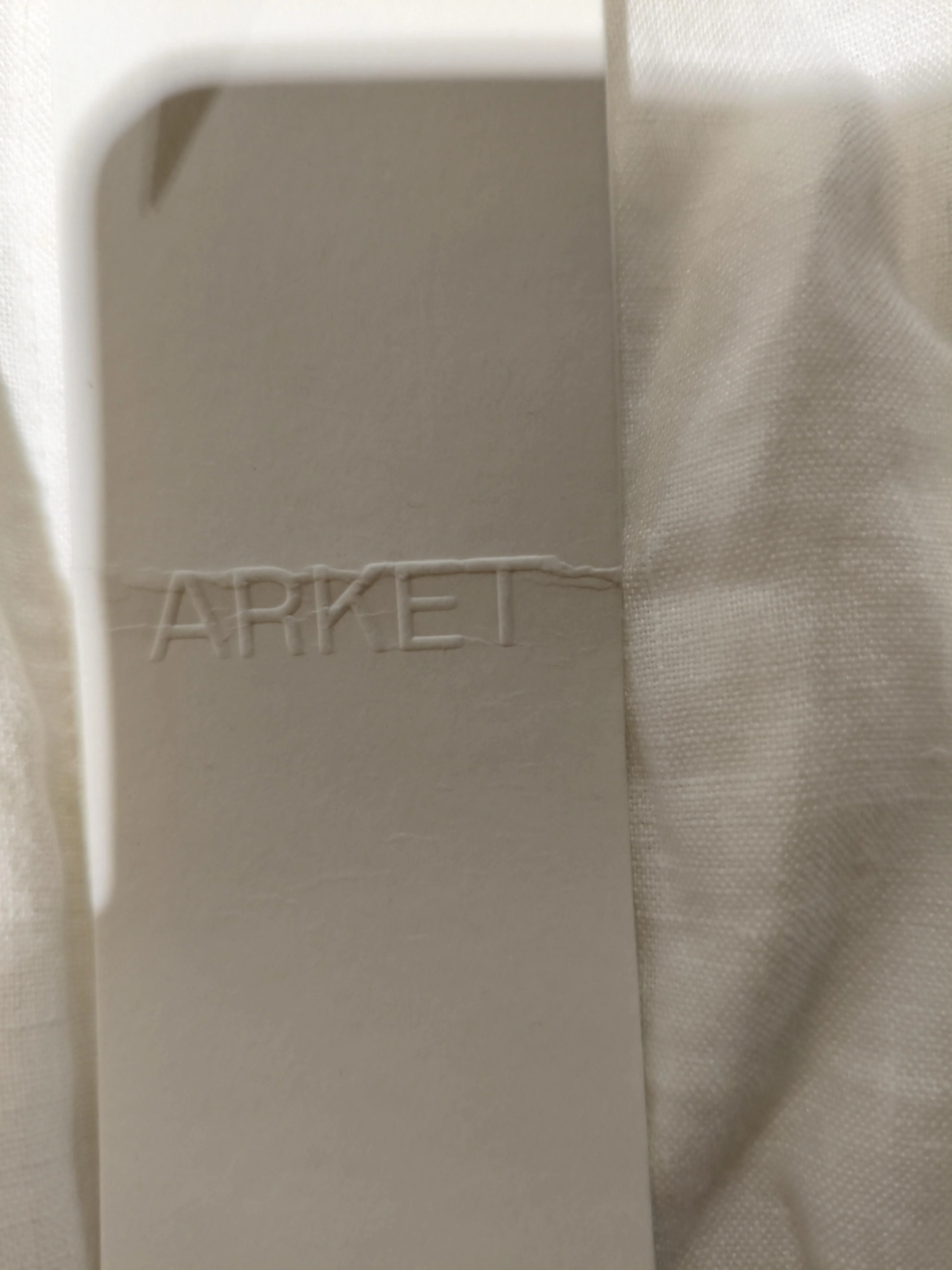 Arket Women's Shirt S White 100% Linen 3/4 Sleeve Collared Basic New with tags - Image 5