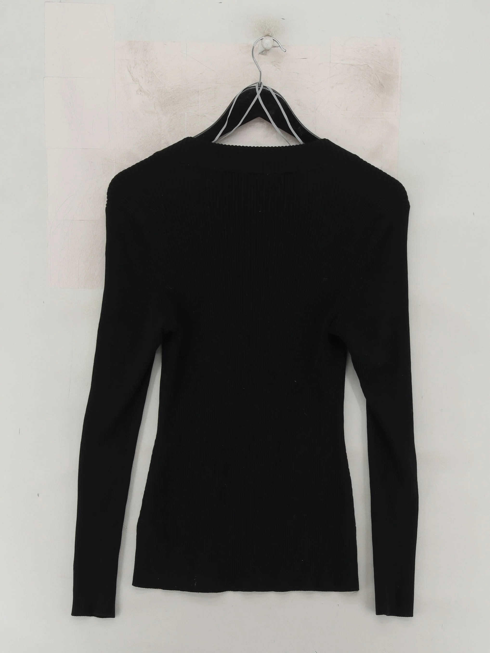 Arket Women's Top S Black Cotton with Polyamide, Elastane Basic - Image 2