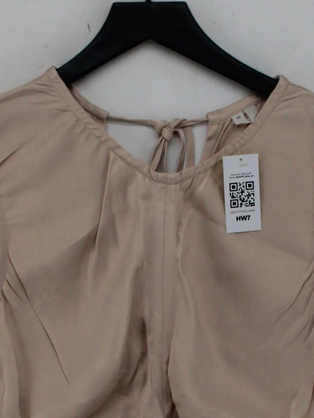 Arket Women's Top UK 16 Tan 100% Viscose Sleeveless V-Neck Basic - Image 3