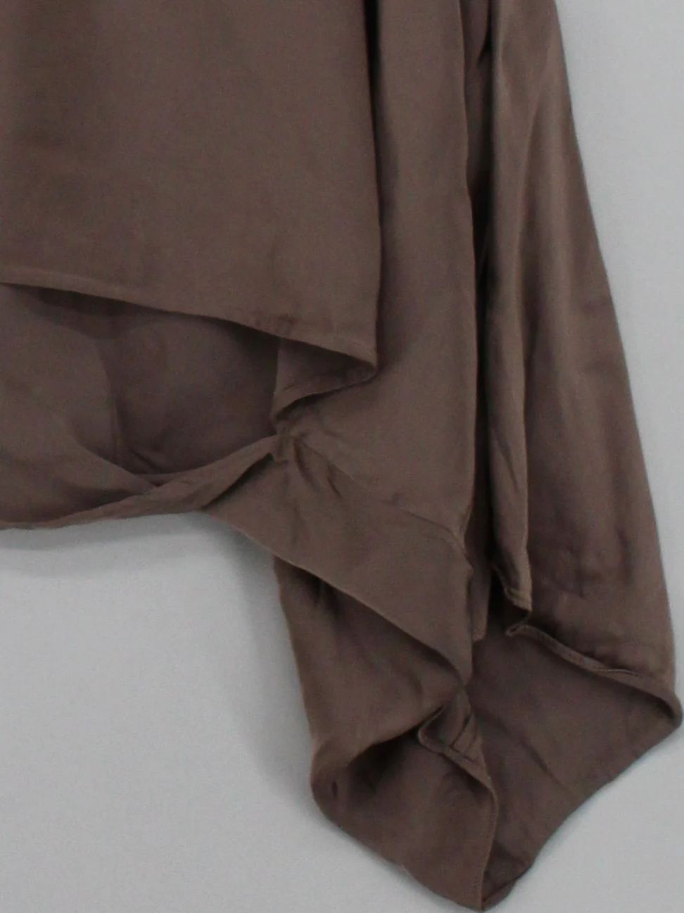Arket Women's Top UK 6 Brown 100% Other Long Sleeve Round Neck Cropped - Image 4