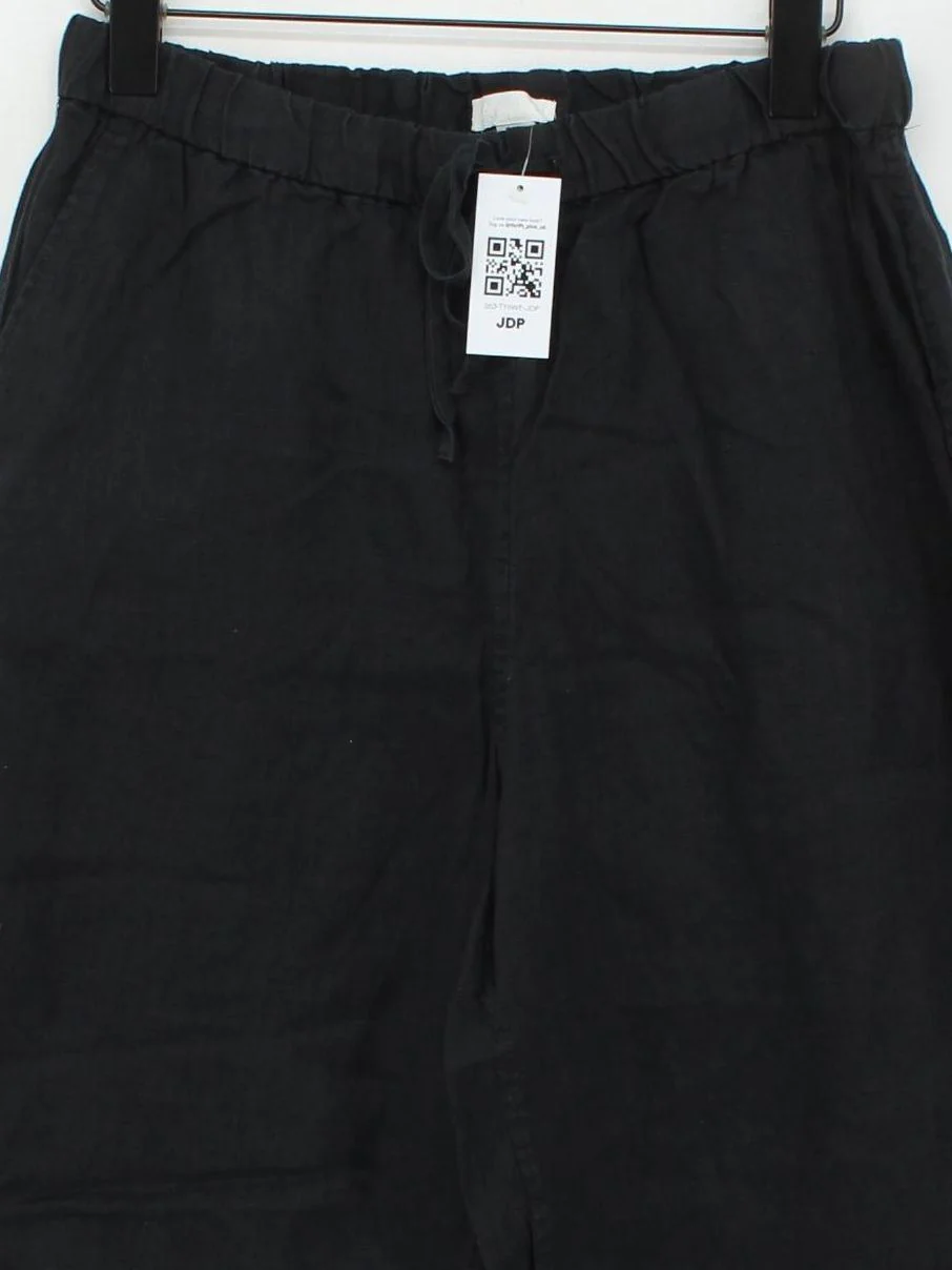 Arket Women's Trousers M Black 100% Linen Wide-Leg Sweatpants - Image 3