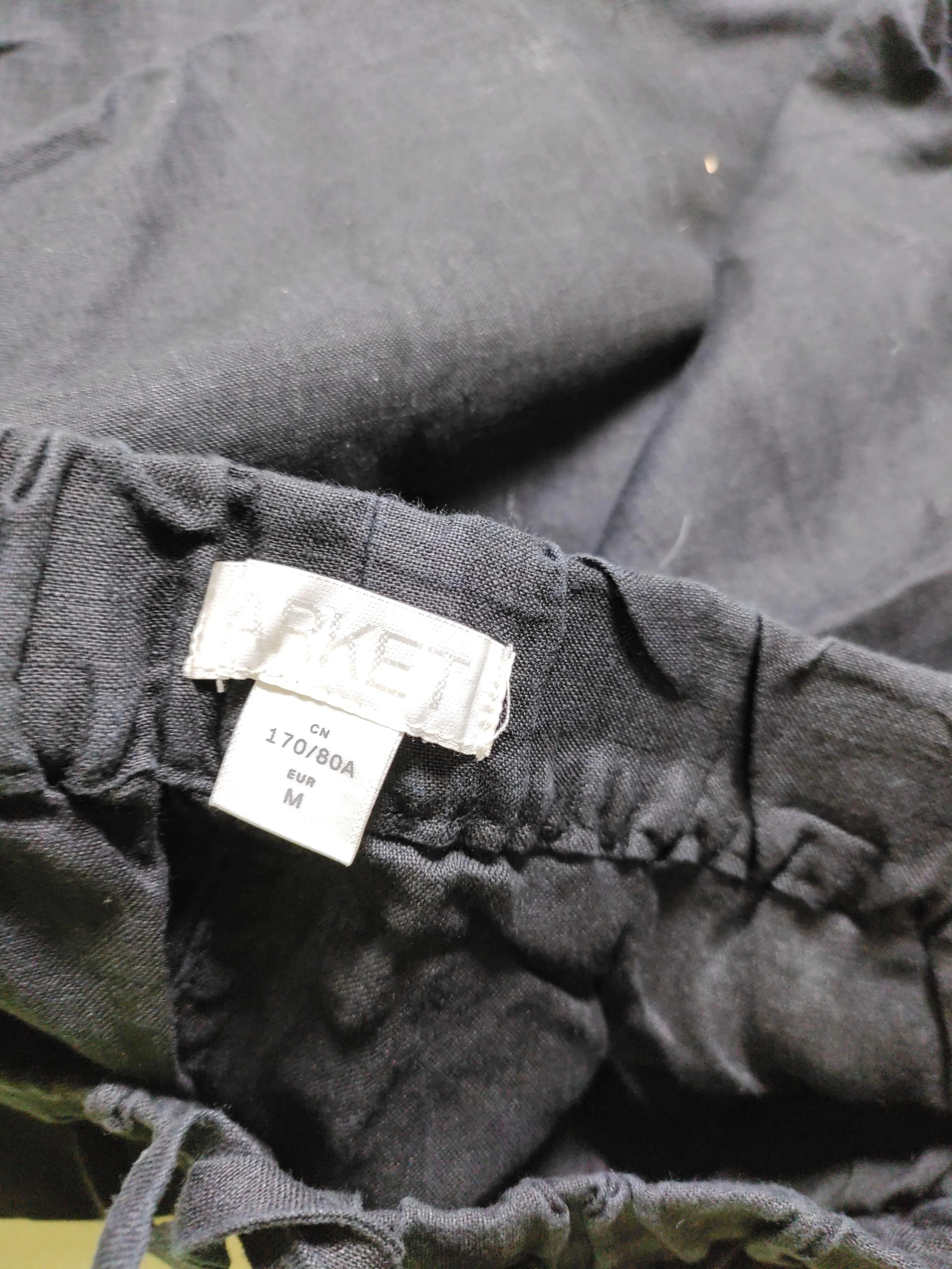 Arket Women's Trousers M Black 100% Linen Wide-Leg Sweatpants - Image 5