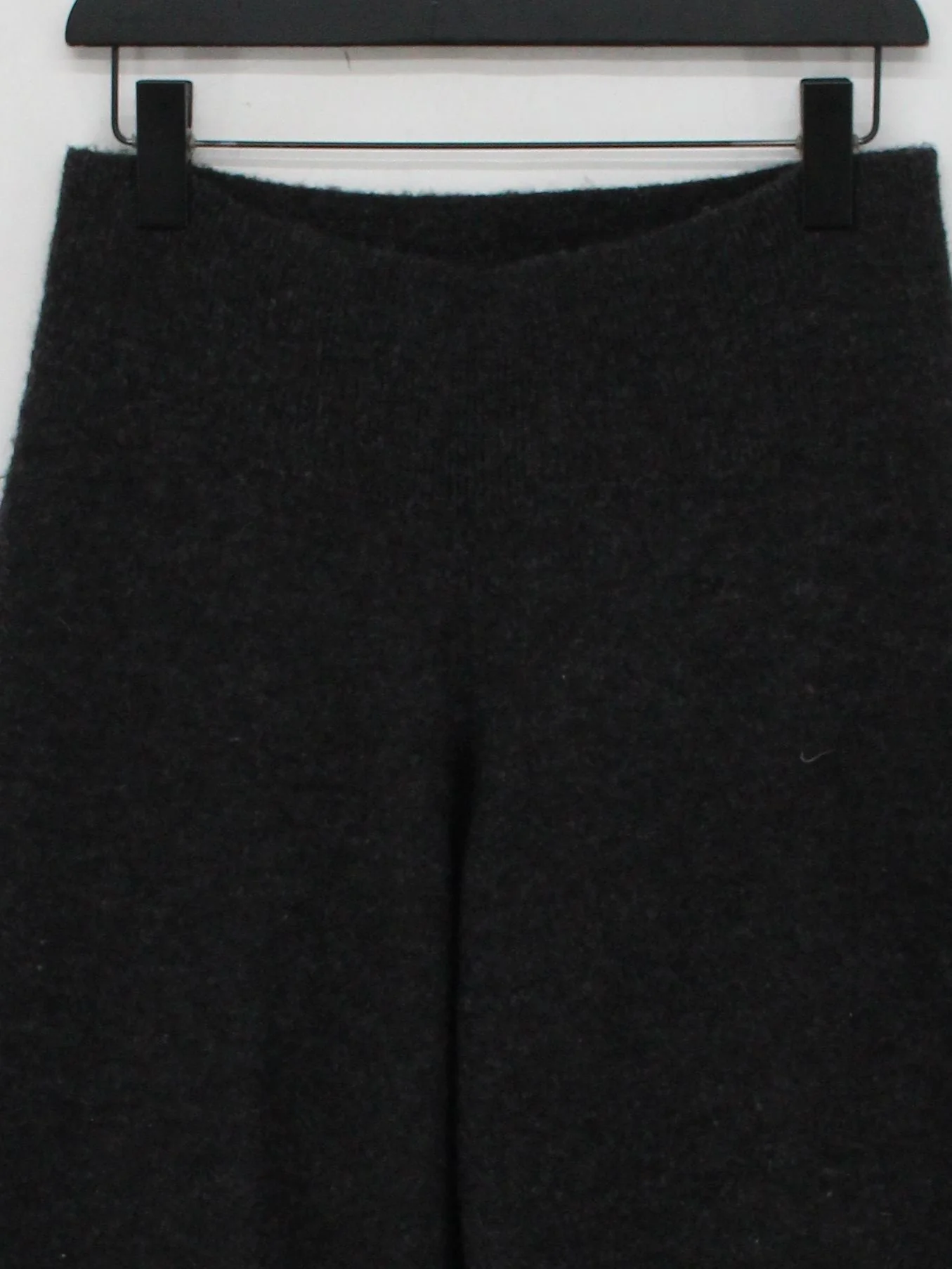 Arket Women's Trousers M Black Polyester with Wool, Elastane Wide-Leg Sweatpants - Image 3