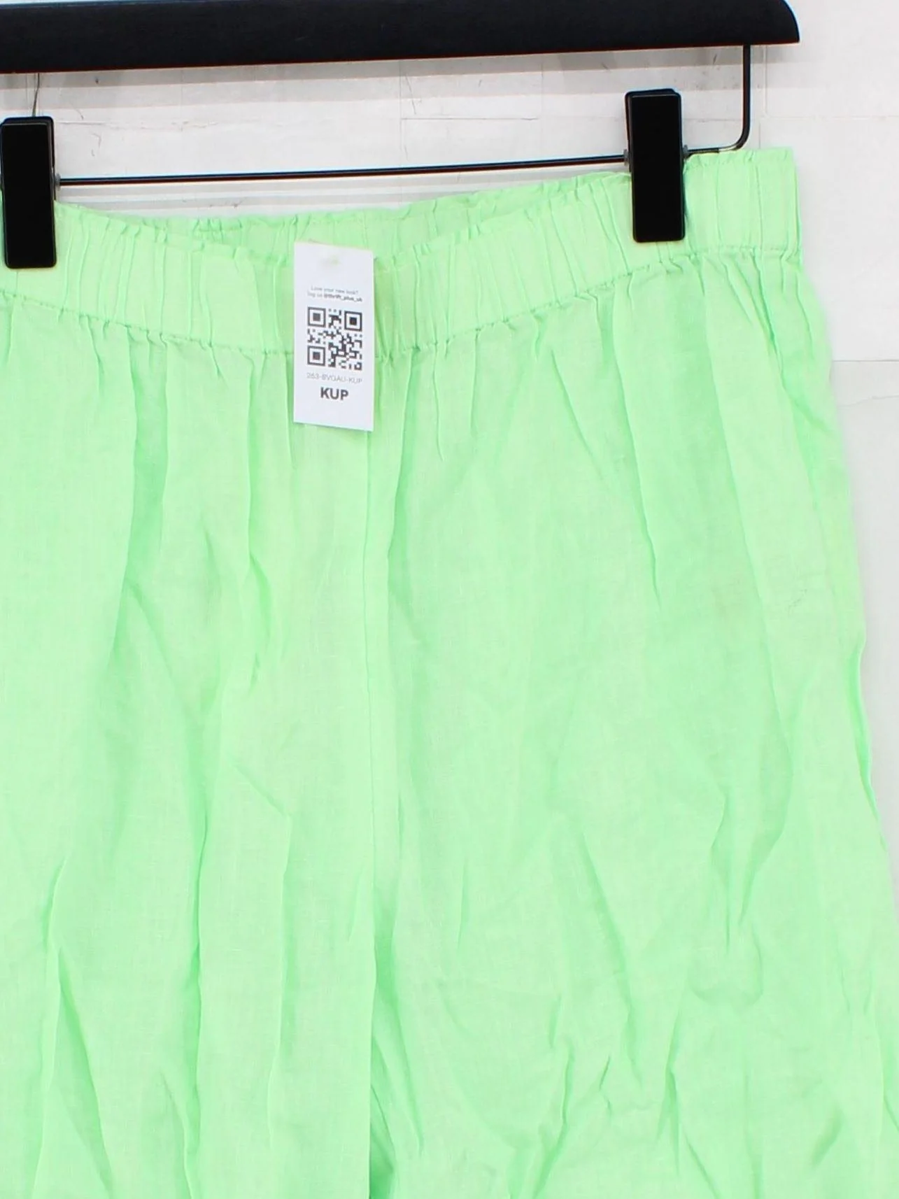 Arket Women's Trousers M Green 100% Linen Wide-Leg Sweatpants New with tags - Image 3