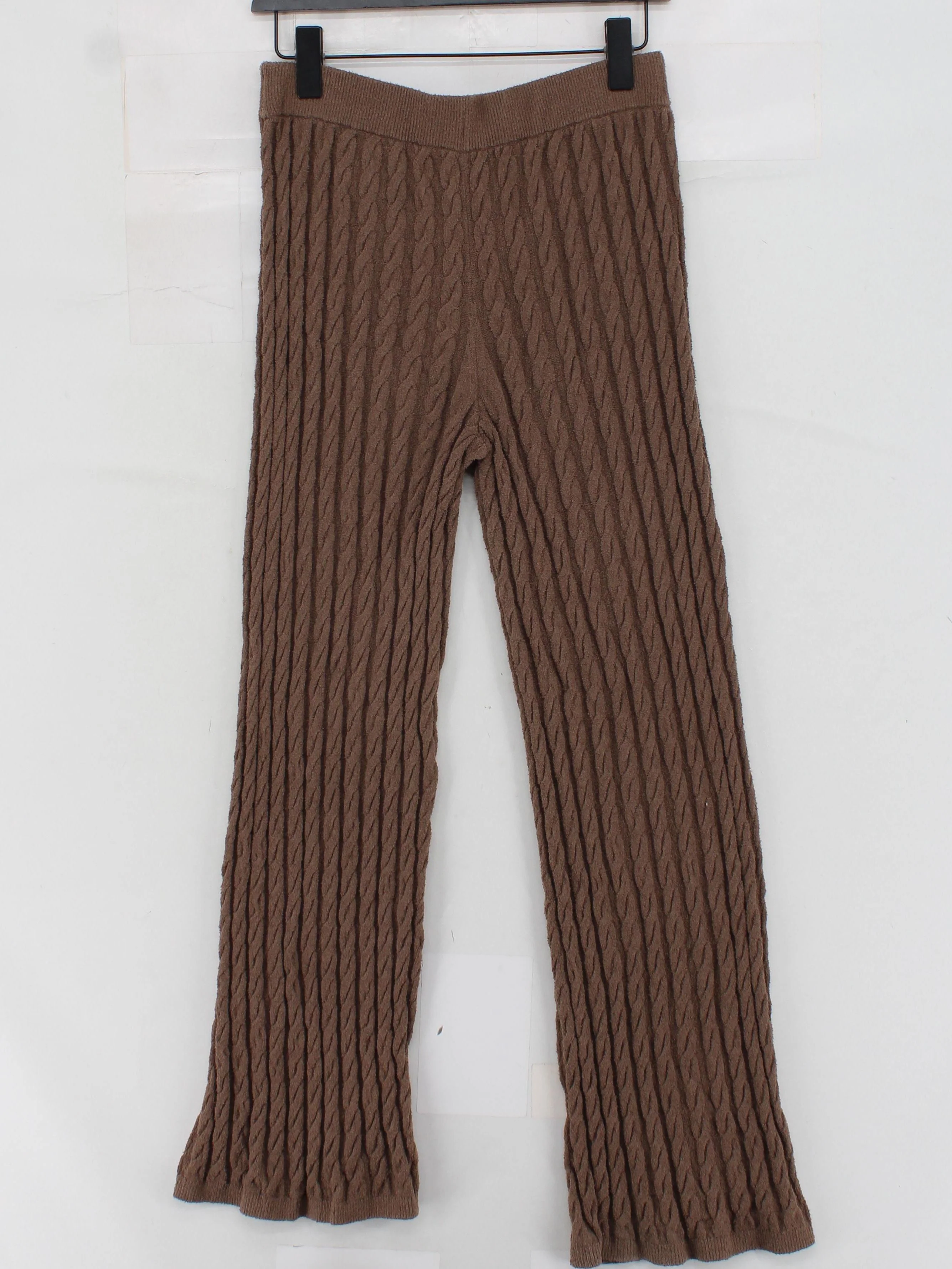 Arket Women's Trousers S Brown Cotton with Polyamide Wide-Leg Sweatpants - Image 2