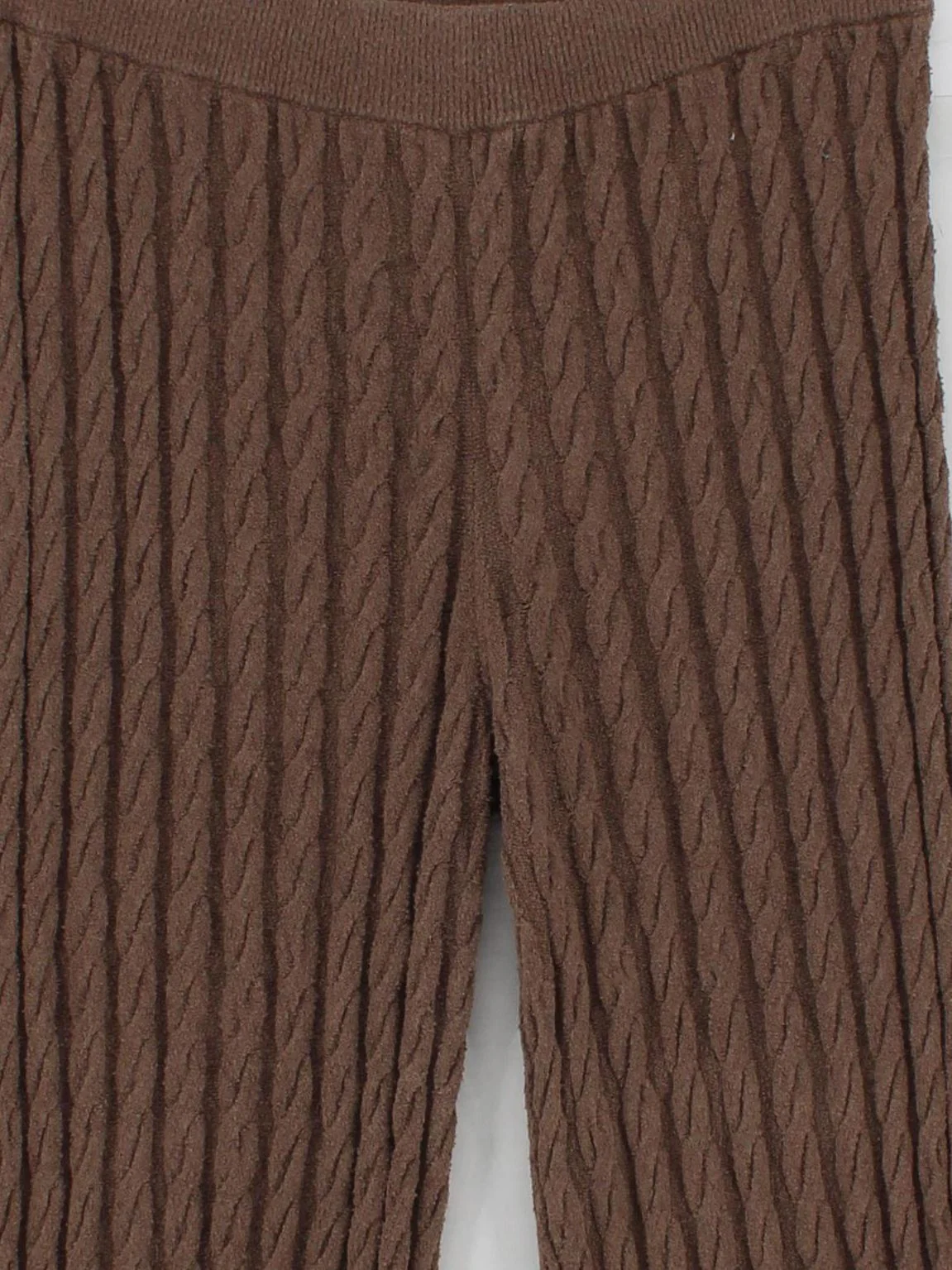 Arket Women's Trousers S Brown Cotton with Polyamide Wide-Leg Sweatpants - Image 3