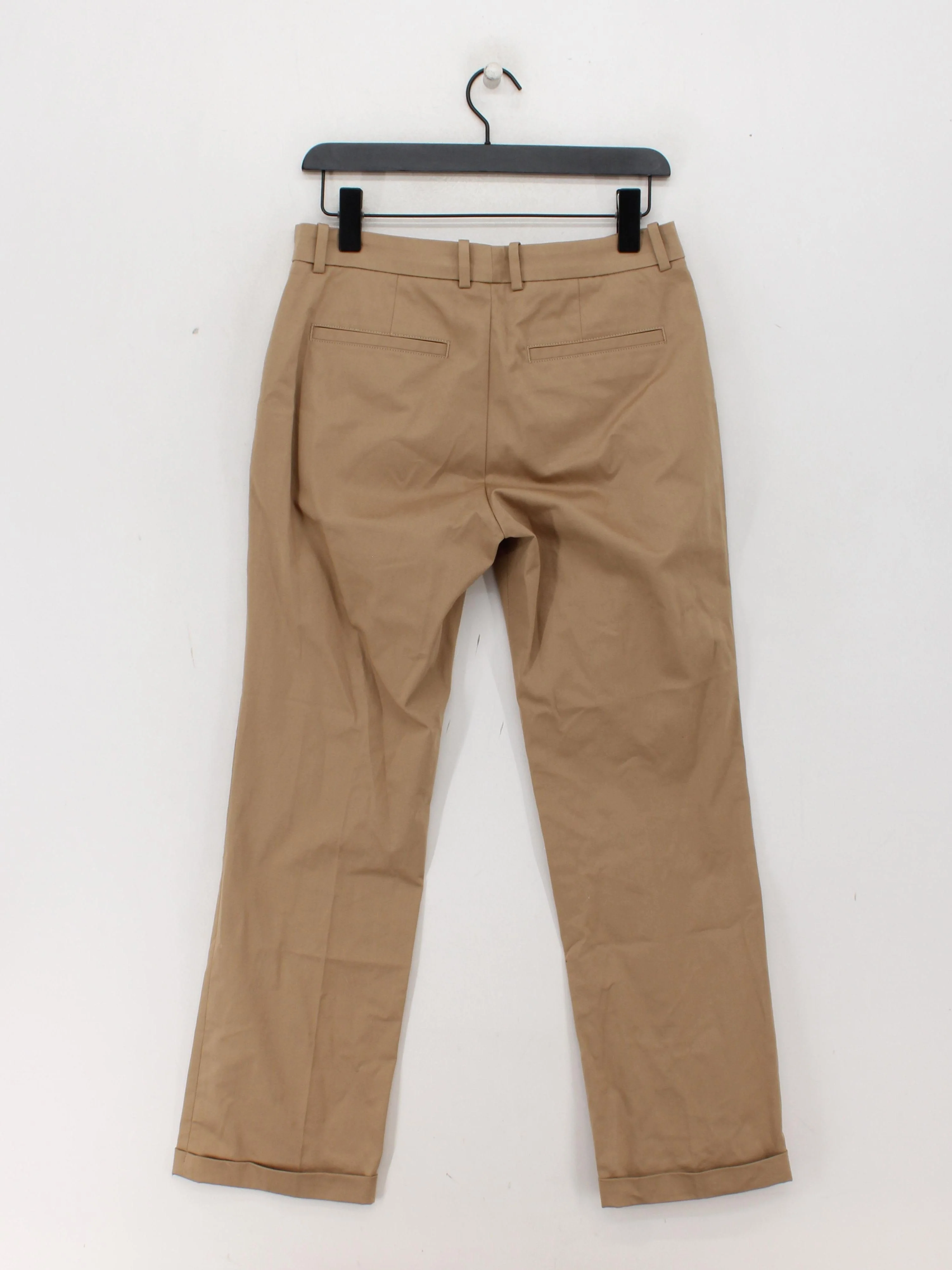 Arket Women's Trousers UK 10 Tan Cotton with Elastane Straight Chino - Image 2