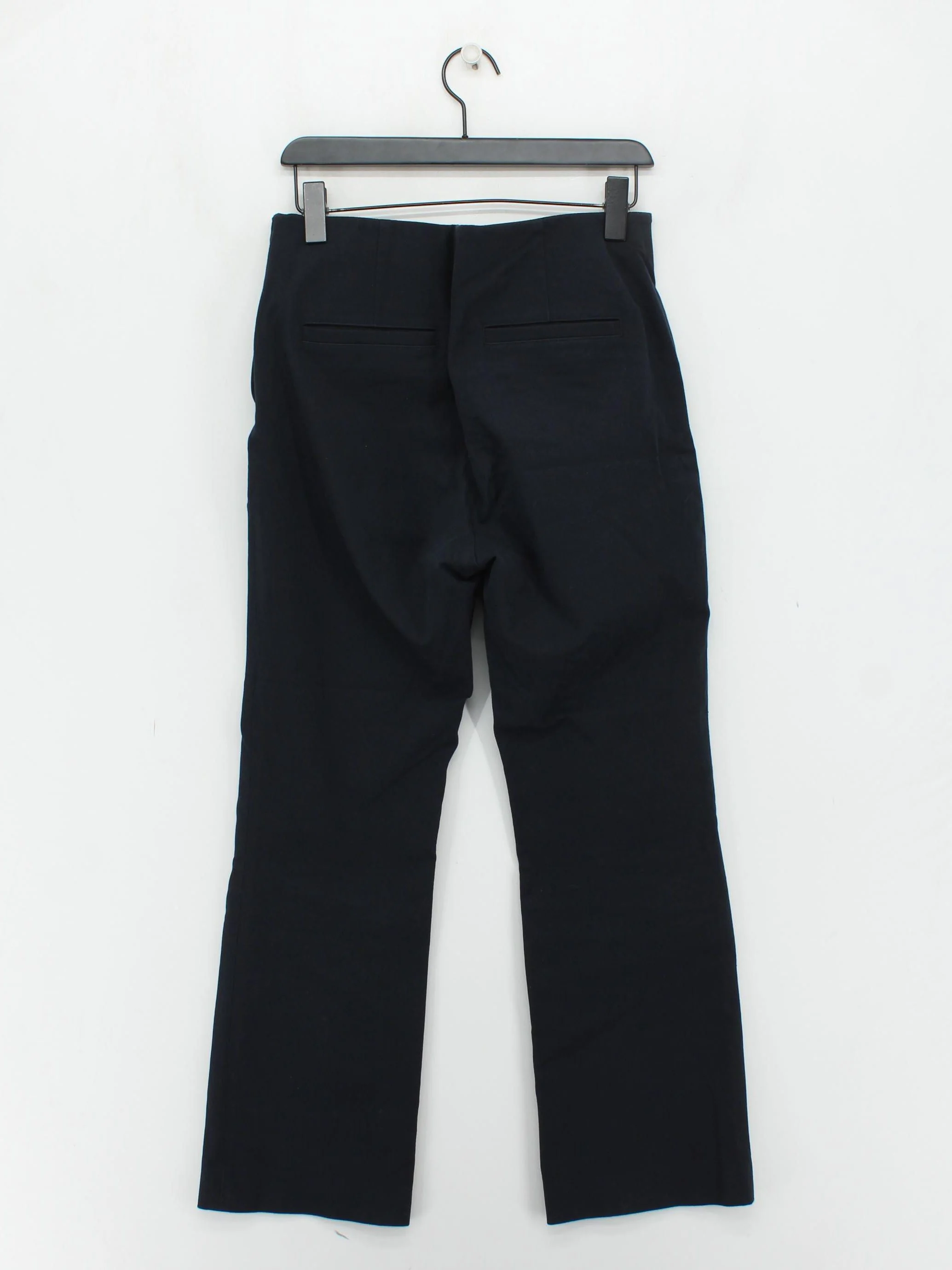 Arket Women's Trousers UK 16 Blue Cotton with Elastane Straight Capri - Image 2