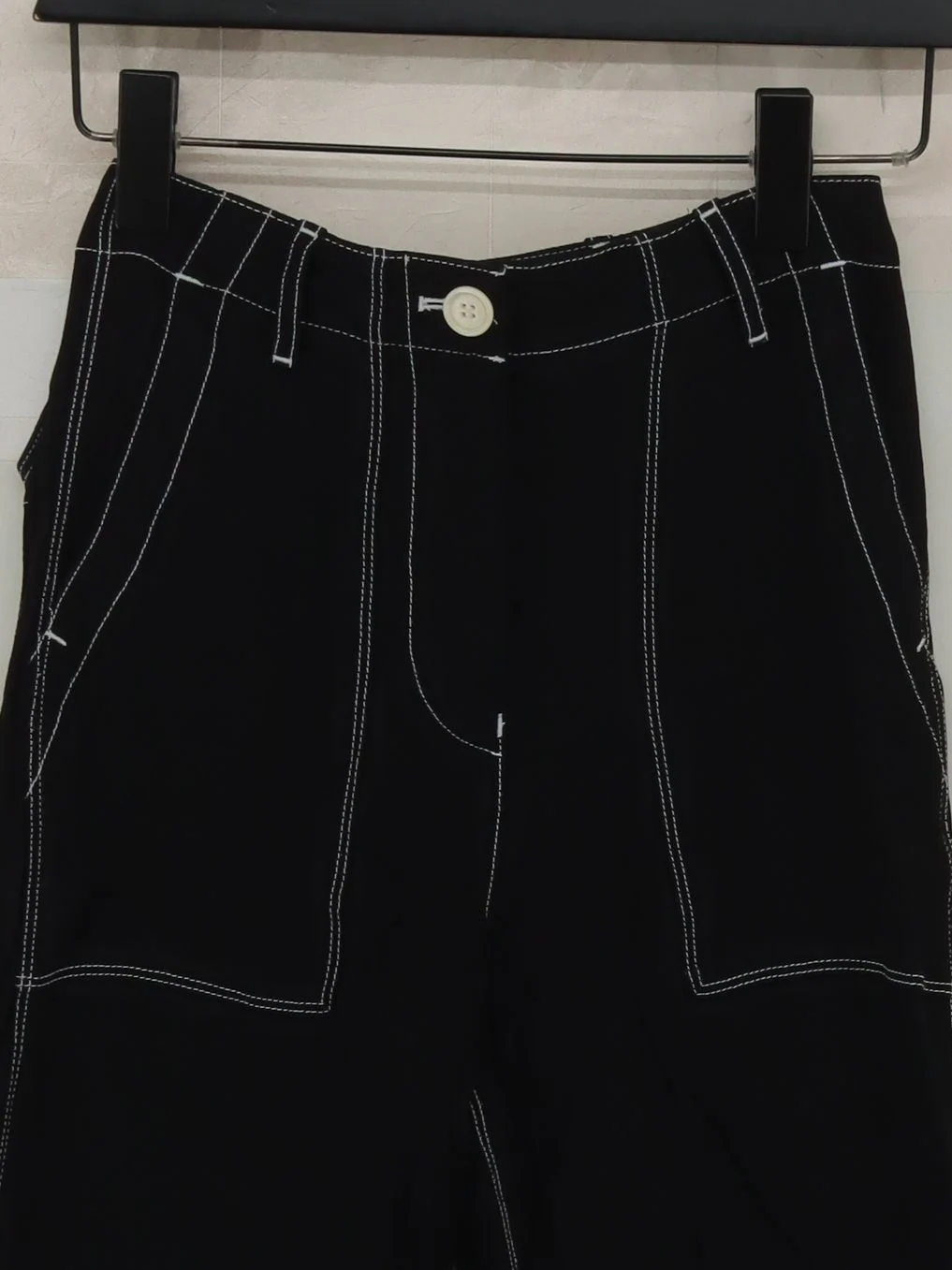 Arket Women's Trousers UK 6 Black 100% Viscose Straight Chino - Image 3