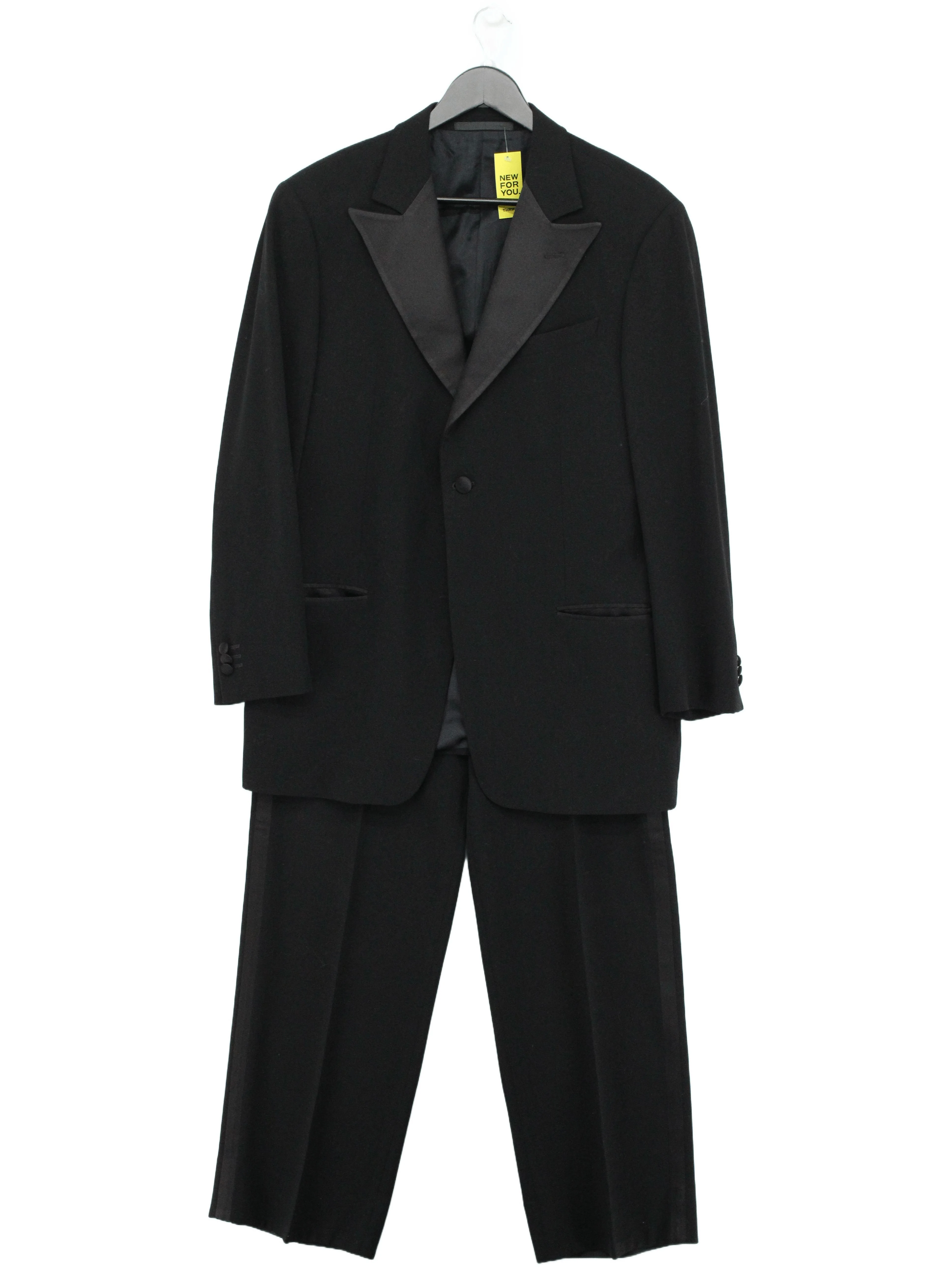 Armani Collezioni Men's Two Piece Suit M Black Wool with Viscose Tuxedo