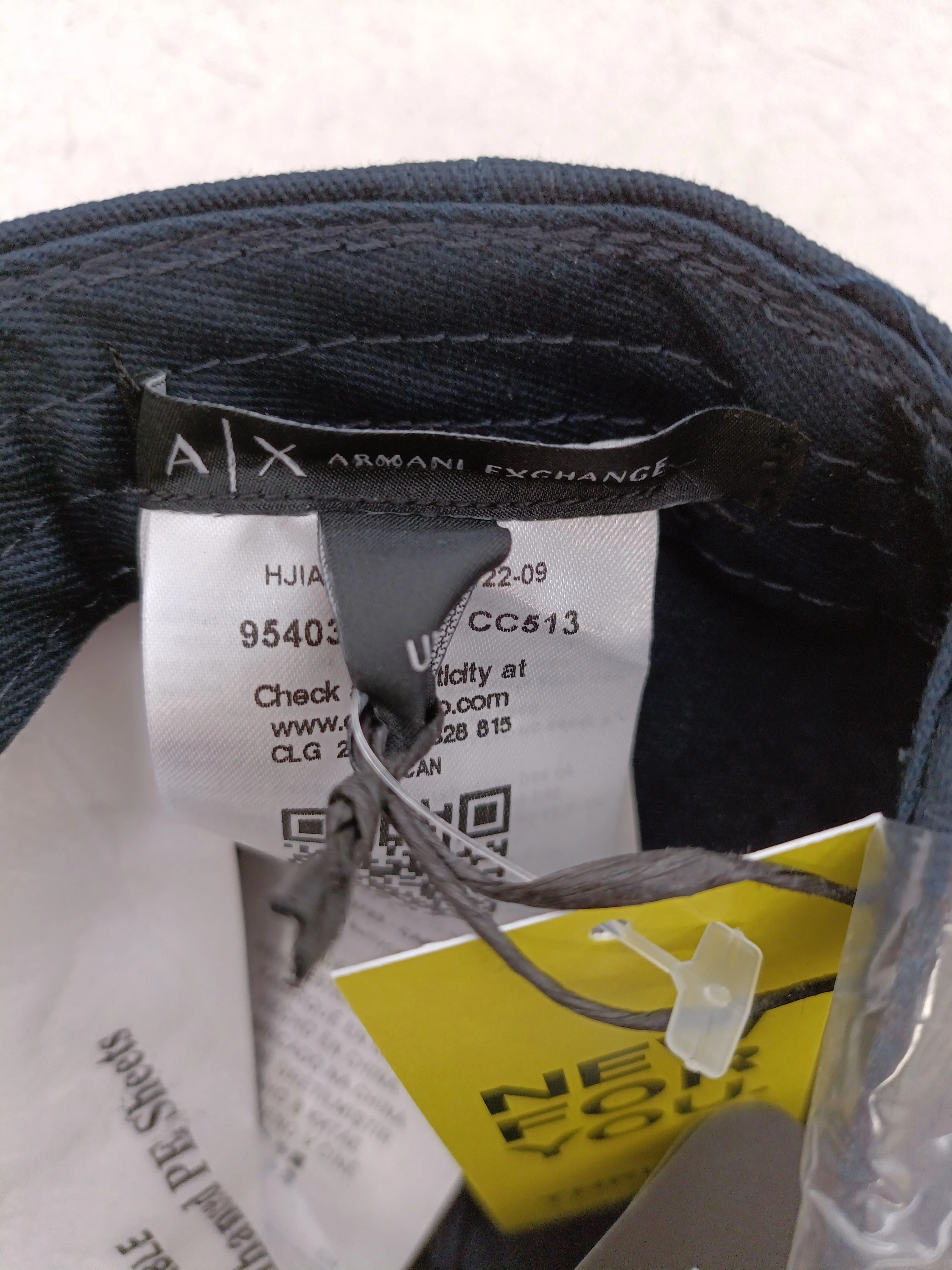 Armani Exchange Men's Hat Blue Graphic 100% Cotton Baseball Cap New with tags - Image 5