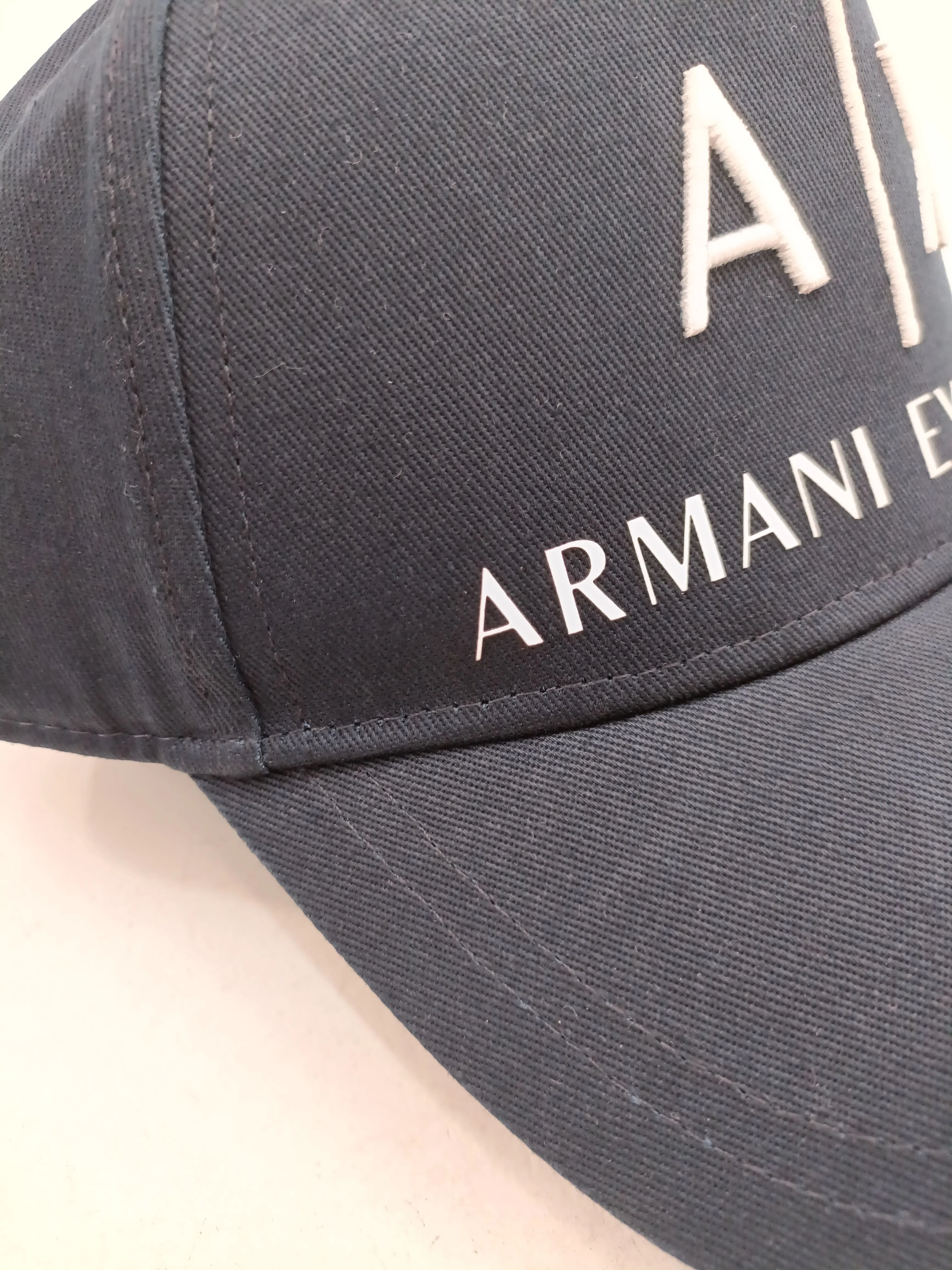 Armani Exchange Men's Hat Blue Graphic 100% Cotton Baseball Cap New with tags - Image 3