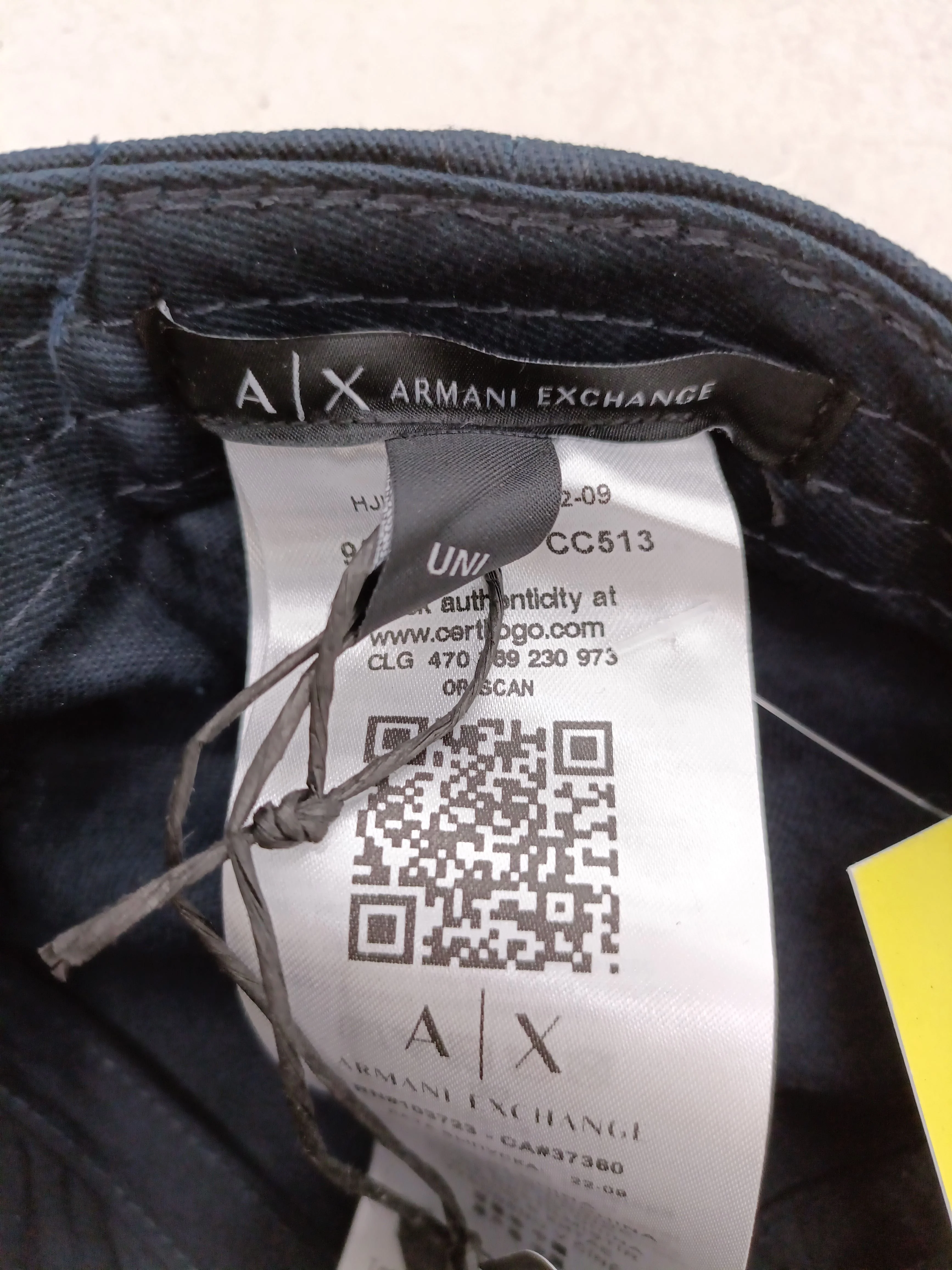Armani Exchange Men's Hat Blue Graphic 100% Cotton Baseball Cap New with tags - Image 5