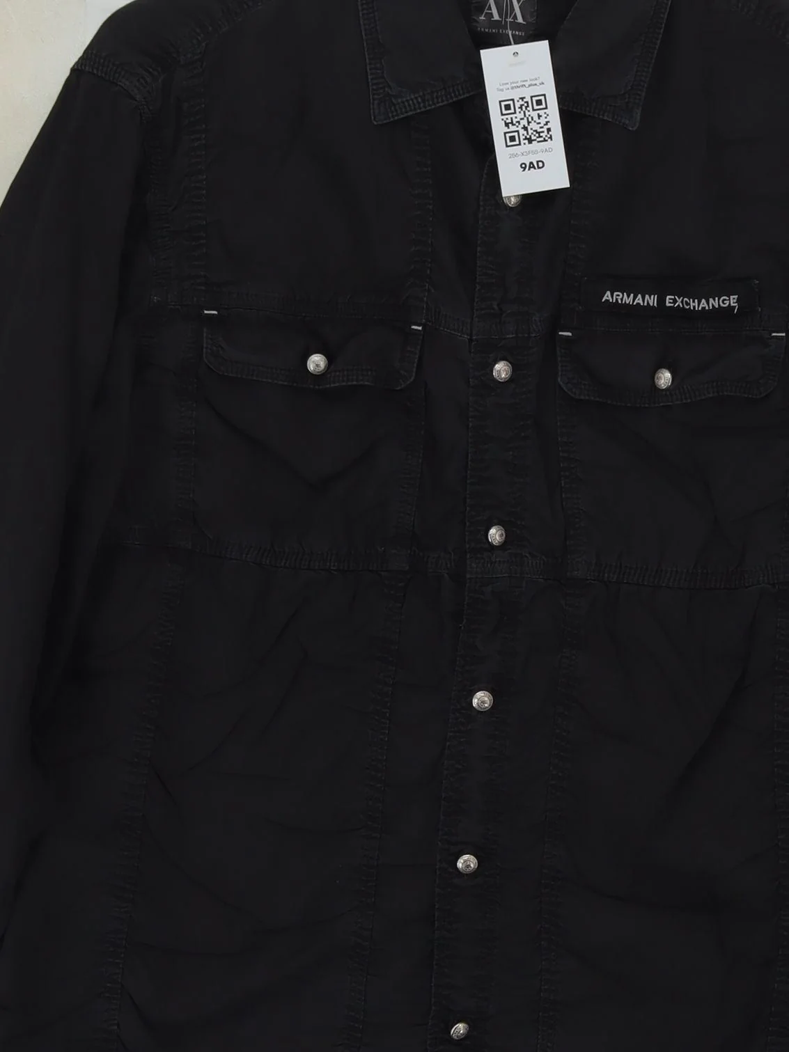 Armani Exchange Men's Shirt M Black 100% Cotton Basic - Image 3