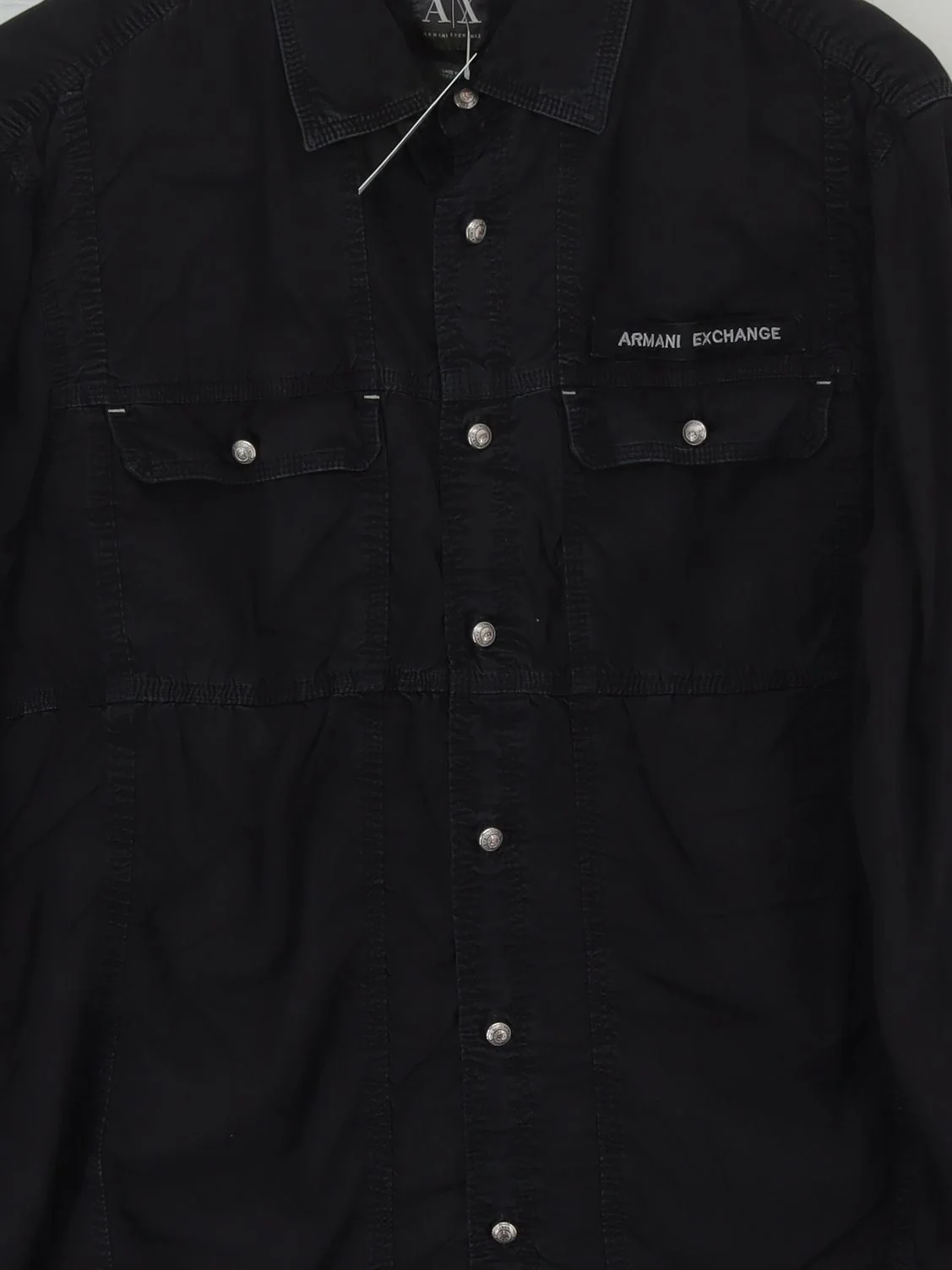 Armani Exchange Men's Shirt M Black 100% Cotton Basic - Image 3