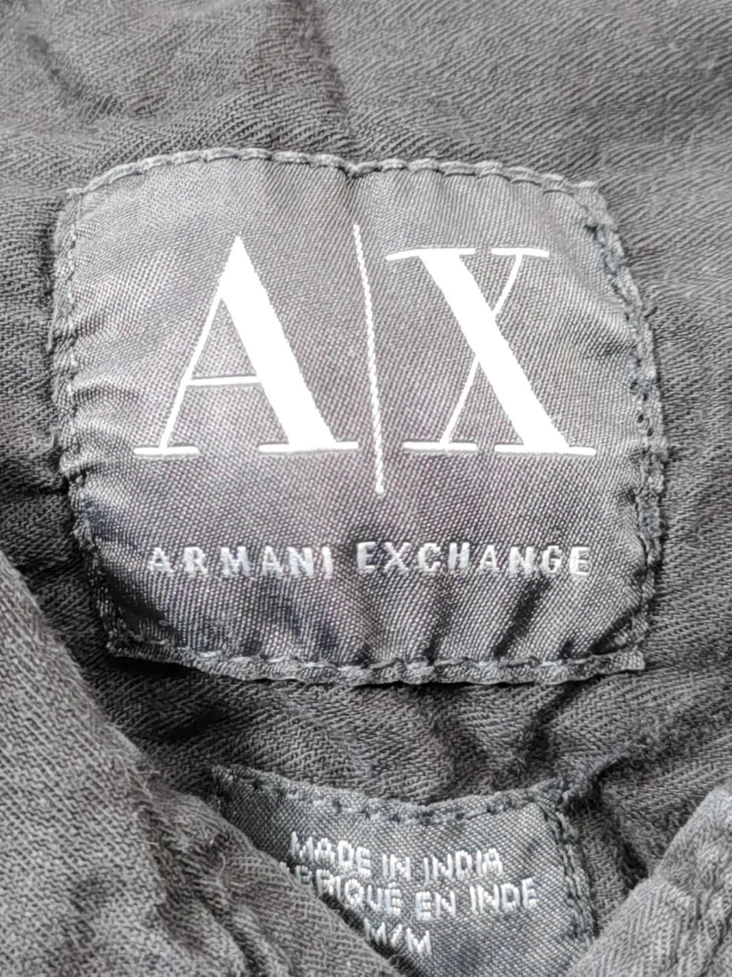Armani Exchange Men's Shirt M Black 100% Cotton Basic - Image 6