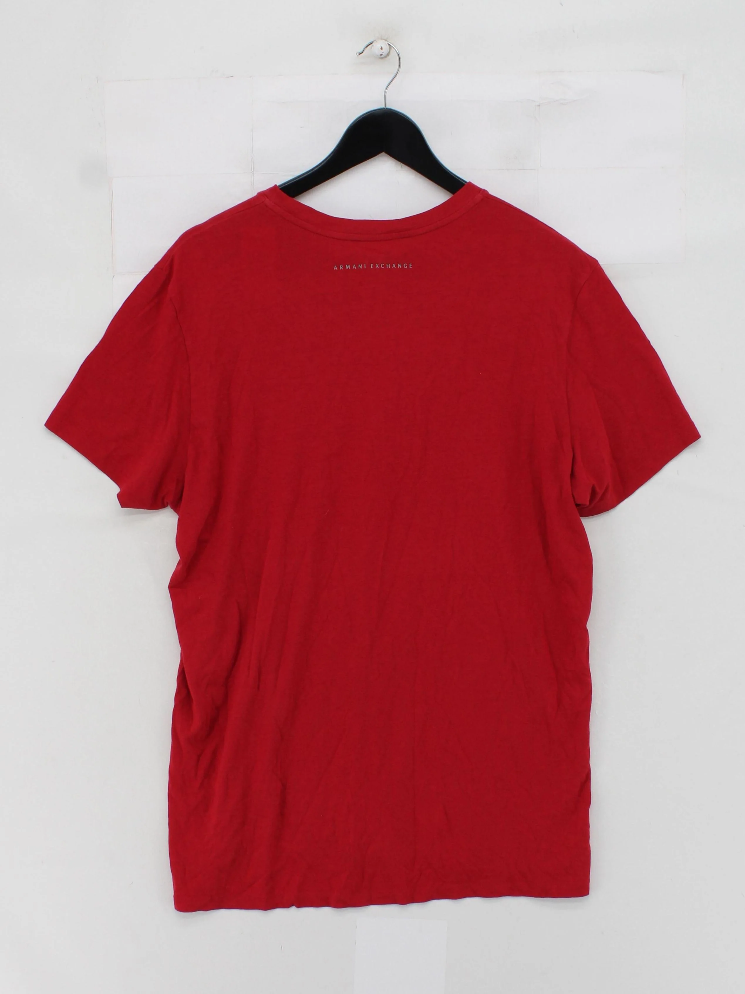 Armani Exchange Men's T-Shirt L Red Graphic 100% Cotton Basic - Image 2