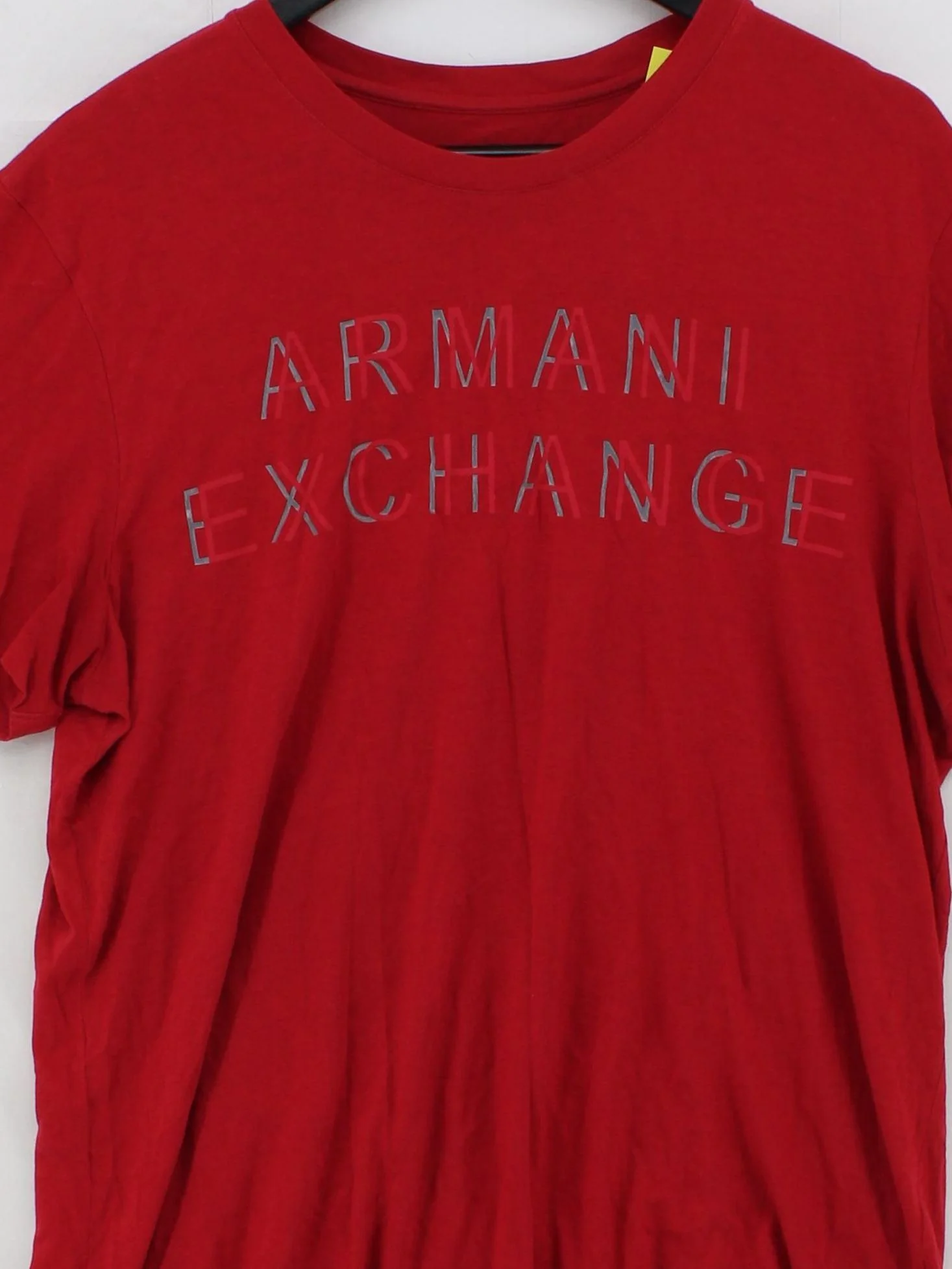 Armani Exchange Men's T-Shirt L Red Graphic 100% Cotton Basic - Image 3