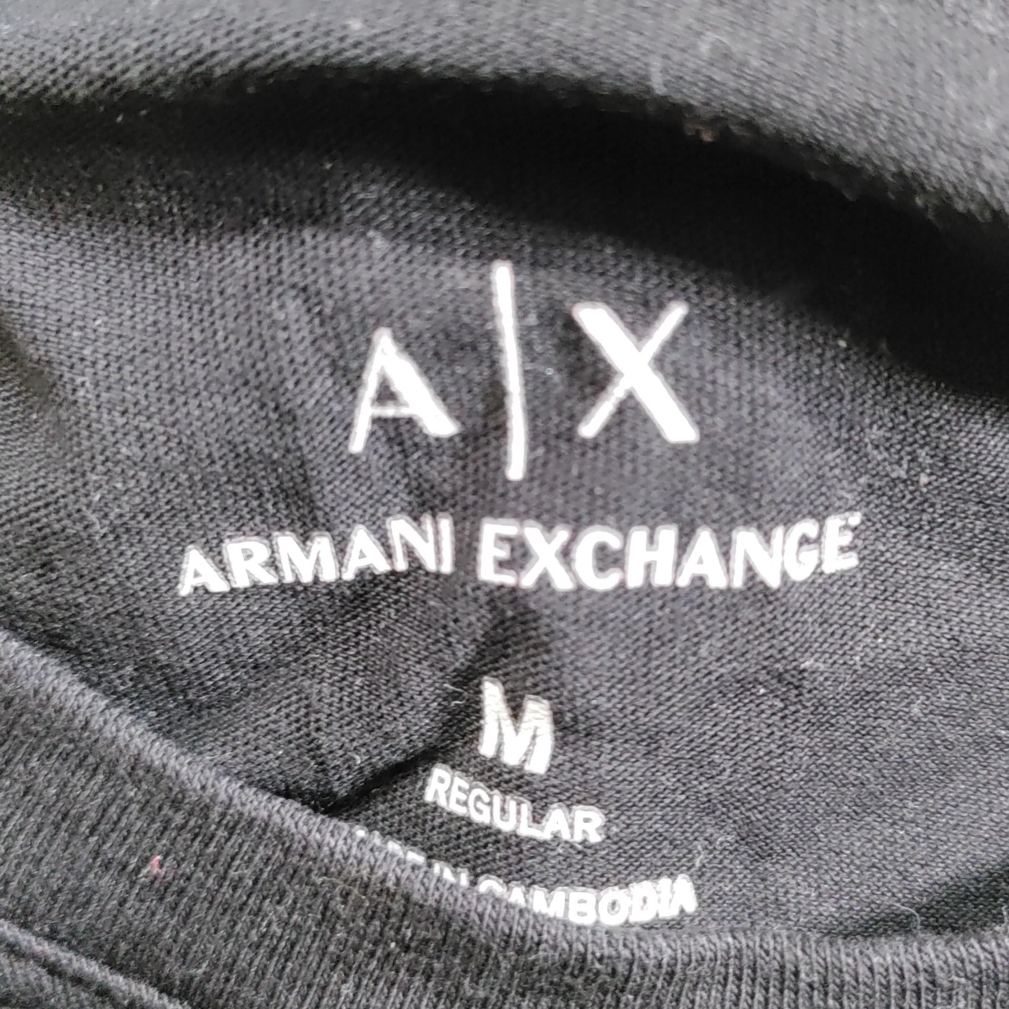 Armani Exchange Men's T-Shirt M Black Graphic 100% Other Basic - Image 5