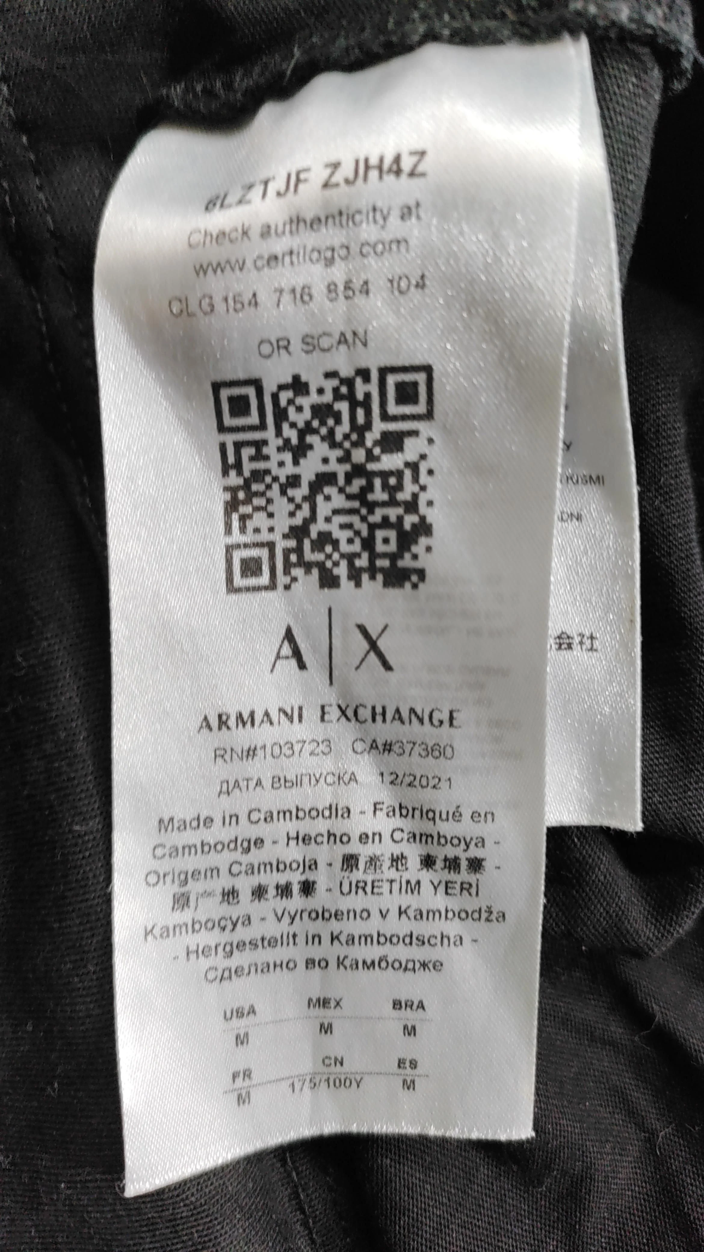 Armani Exchange Men's T-Shirt M Black Graphic 100% Other Basic - Image 6