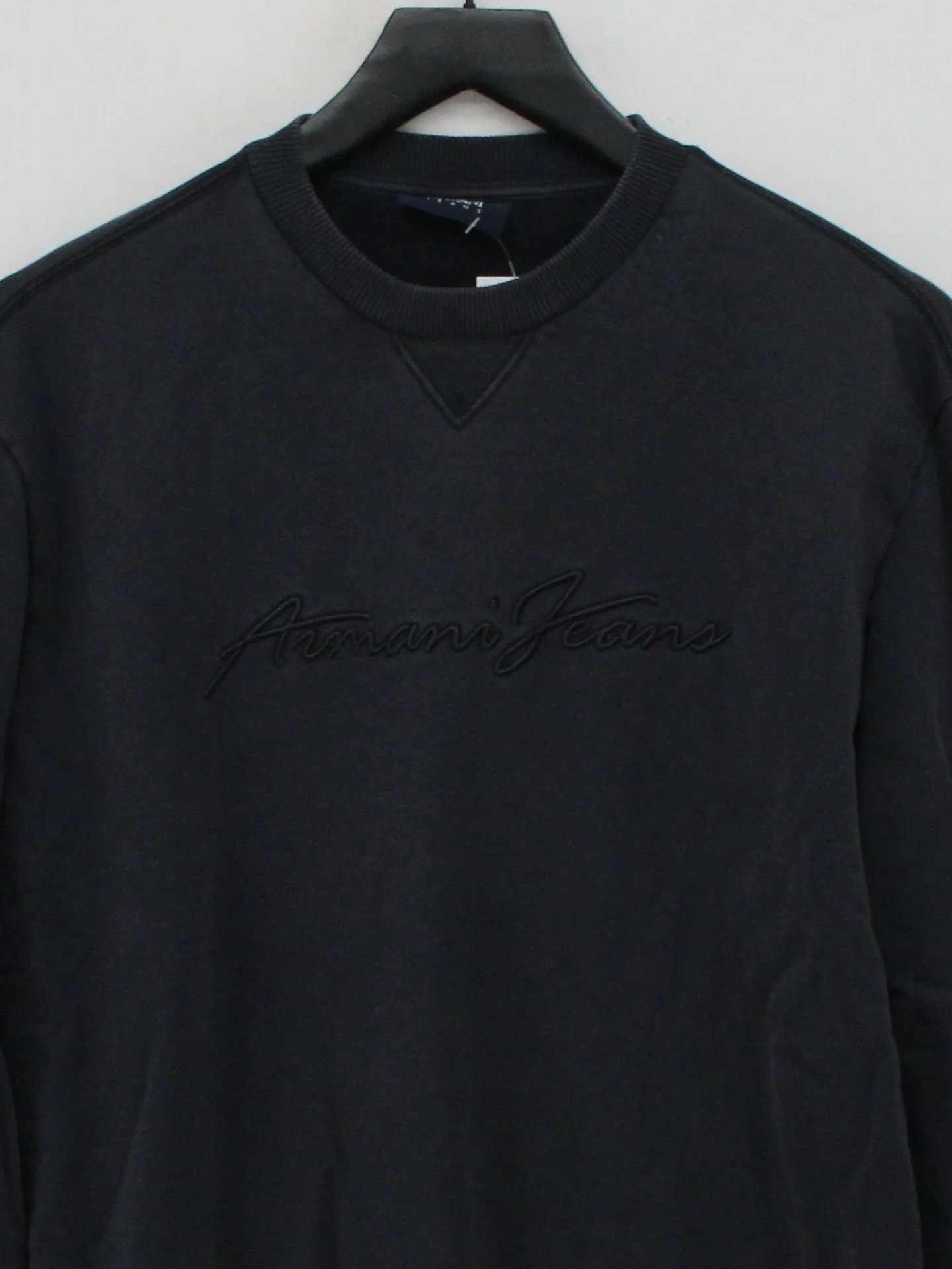 Armani Jeans Men's Jumper L Grey Cotton with Elastane Round Neck Pullover - Image 3
